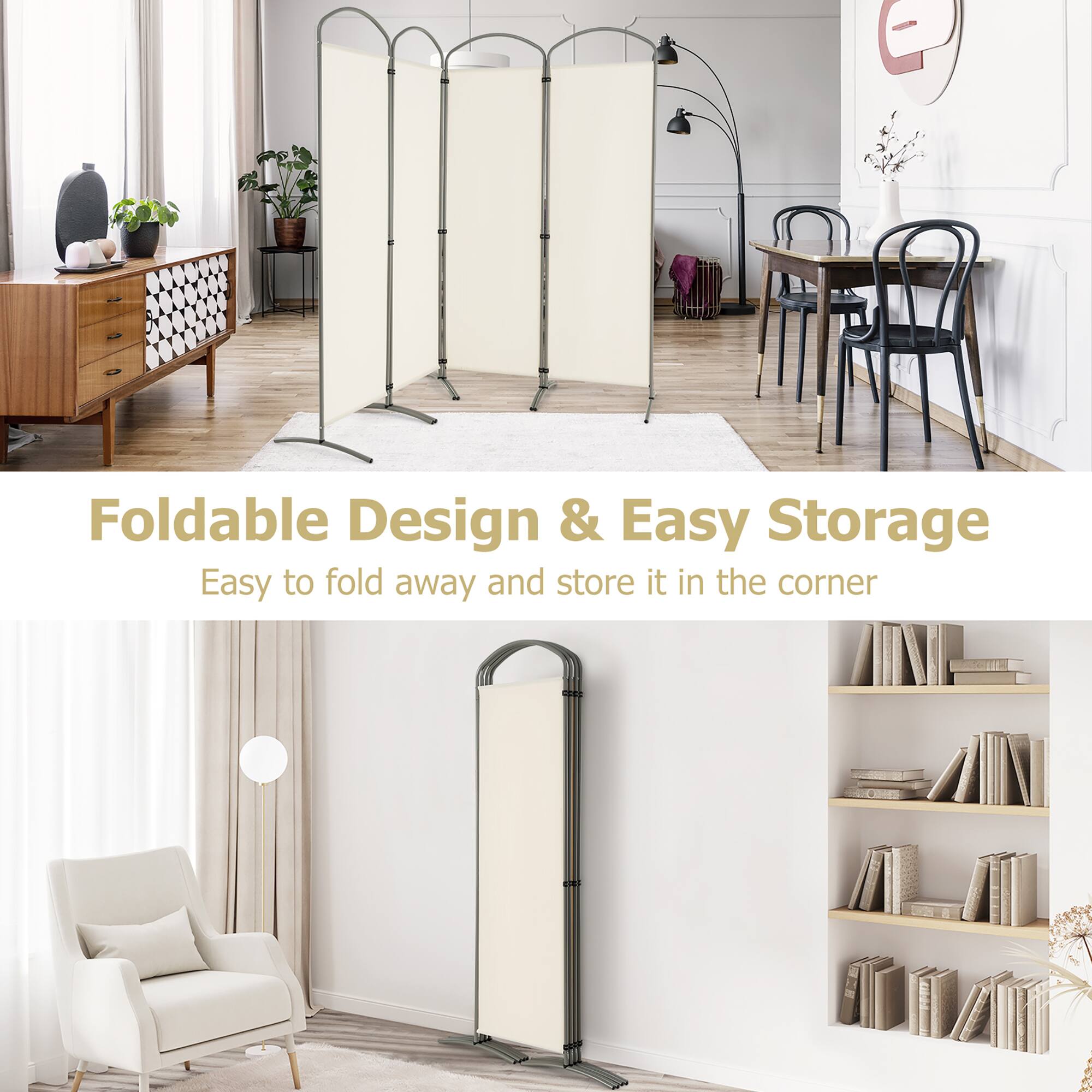 Foldable Design & Easy Storage  
Easy to fold away and store it in the corner