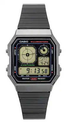 Casio - Vintage Digital Stainless Steel Quartz A130WEGG-1A Unisex Watch - Black