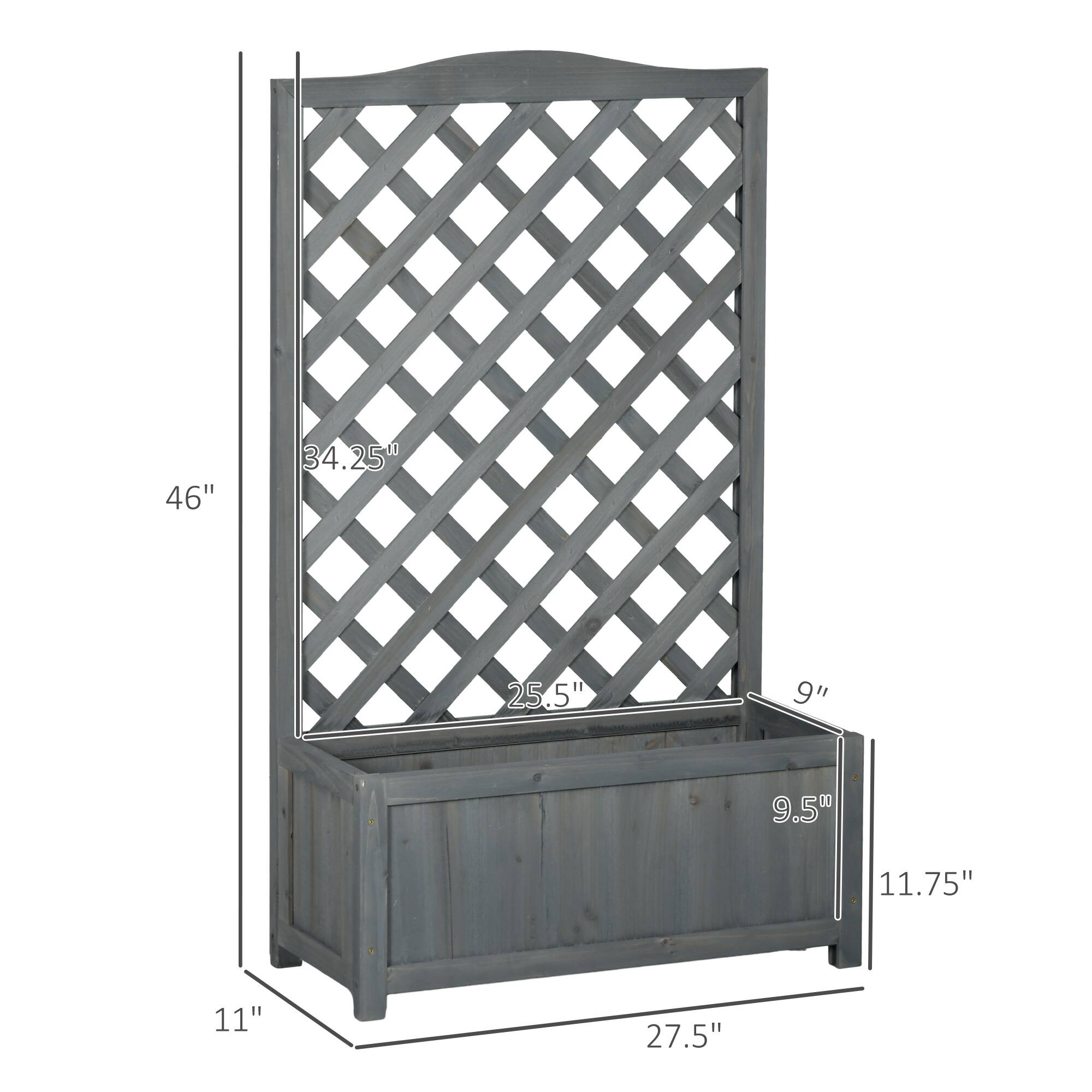 46" H x 34.25" W x 25.5" D x 11" D (depth) x 9" W (front) x 9.5" W (side) x 11.75" H (front) x 27.5" W (base)