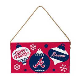 Evergreen Enterprises - Atlanta Braves 6" x 11" Holiday Wood Wall Sign - Multicolor