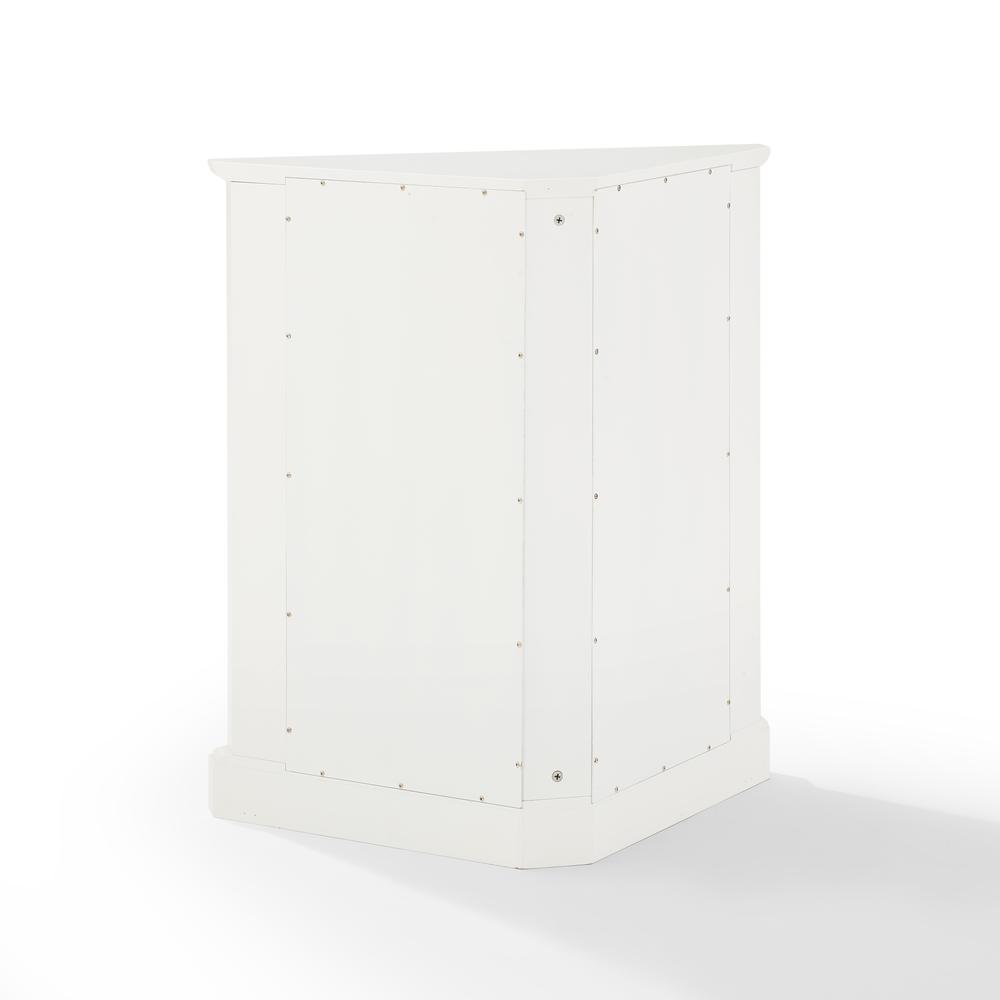 Alt View 2. Crosley Furniture - Shoreline Stackable Corner Kitchen Storage Pantry - White.