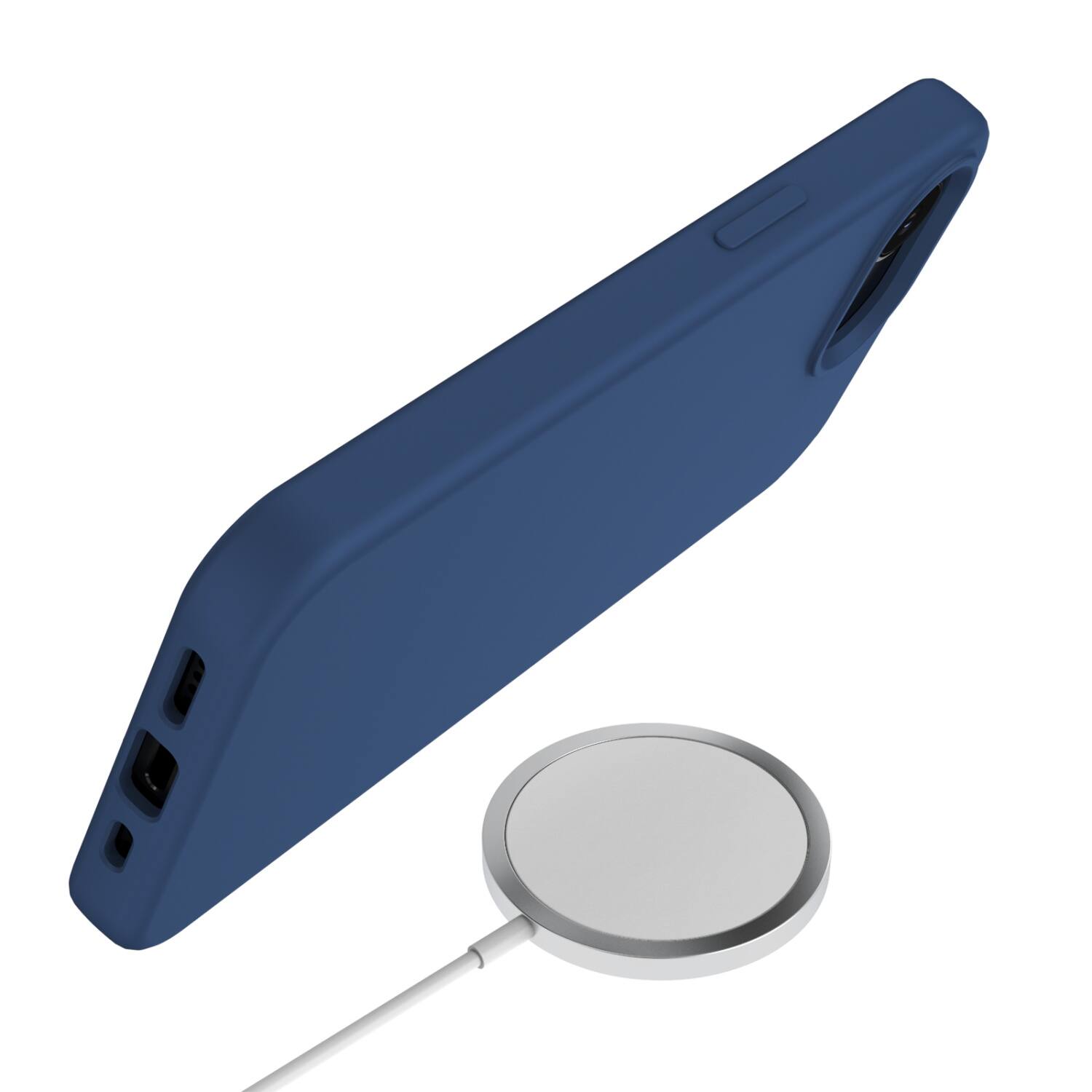 Alt View 1. BASELINE - baseline Essence Series Silicone MagSafe Case for Apple iPhone 17e / 16e - Blue.