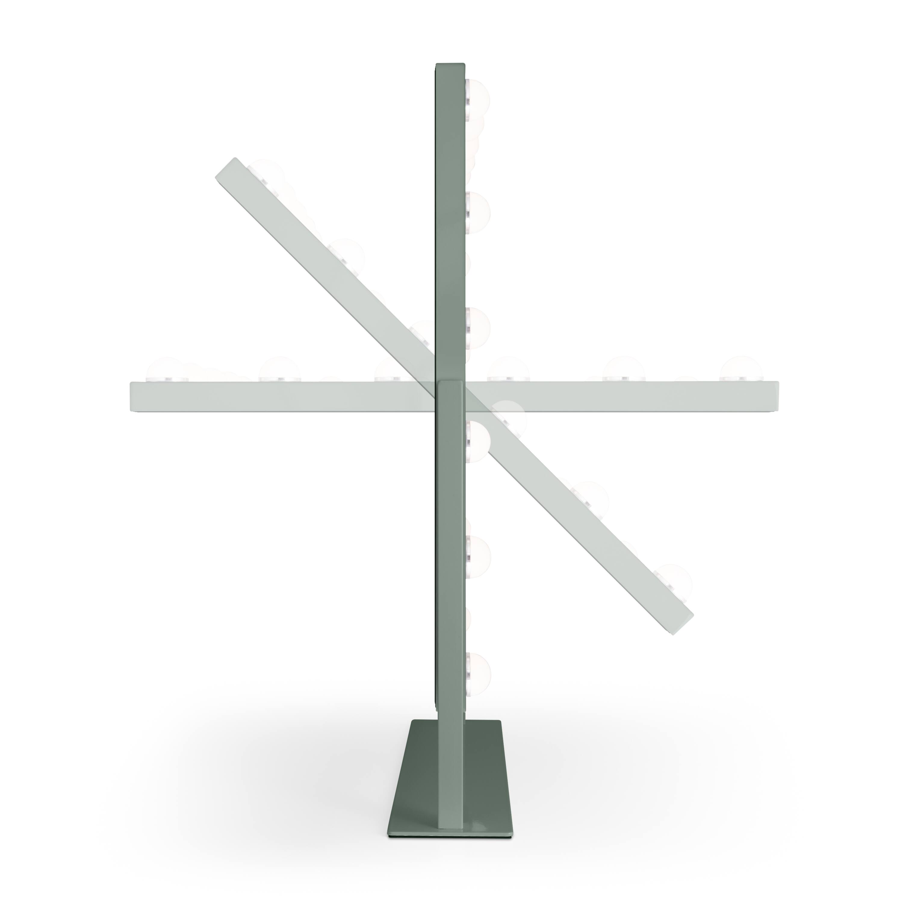 Alt View 3. Zadro - Zadro Hollywood Makeup Mirror - 18" x 21" - 15 LED Light Bulbs with Dimmable Brightness - Dark Green.