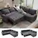 Front. Dyonery - Dyonery 5 Seat Modular Sectional Sofa with USB Ports/Adjustable Backrest/Storage Seats, Tool-Free Assembly,Dark Gray - Gray.