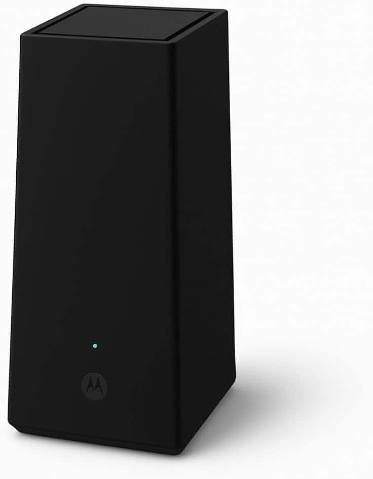 Motorola - MQ20 WiFi 6E Router with Easy Mesh, Tri-Band 8.4 Gbps Speed, 3000 sq. ft Coverage, Single Pack - Black