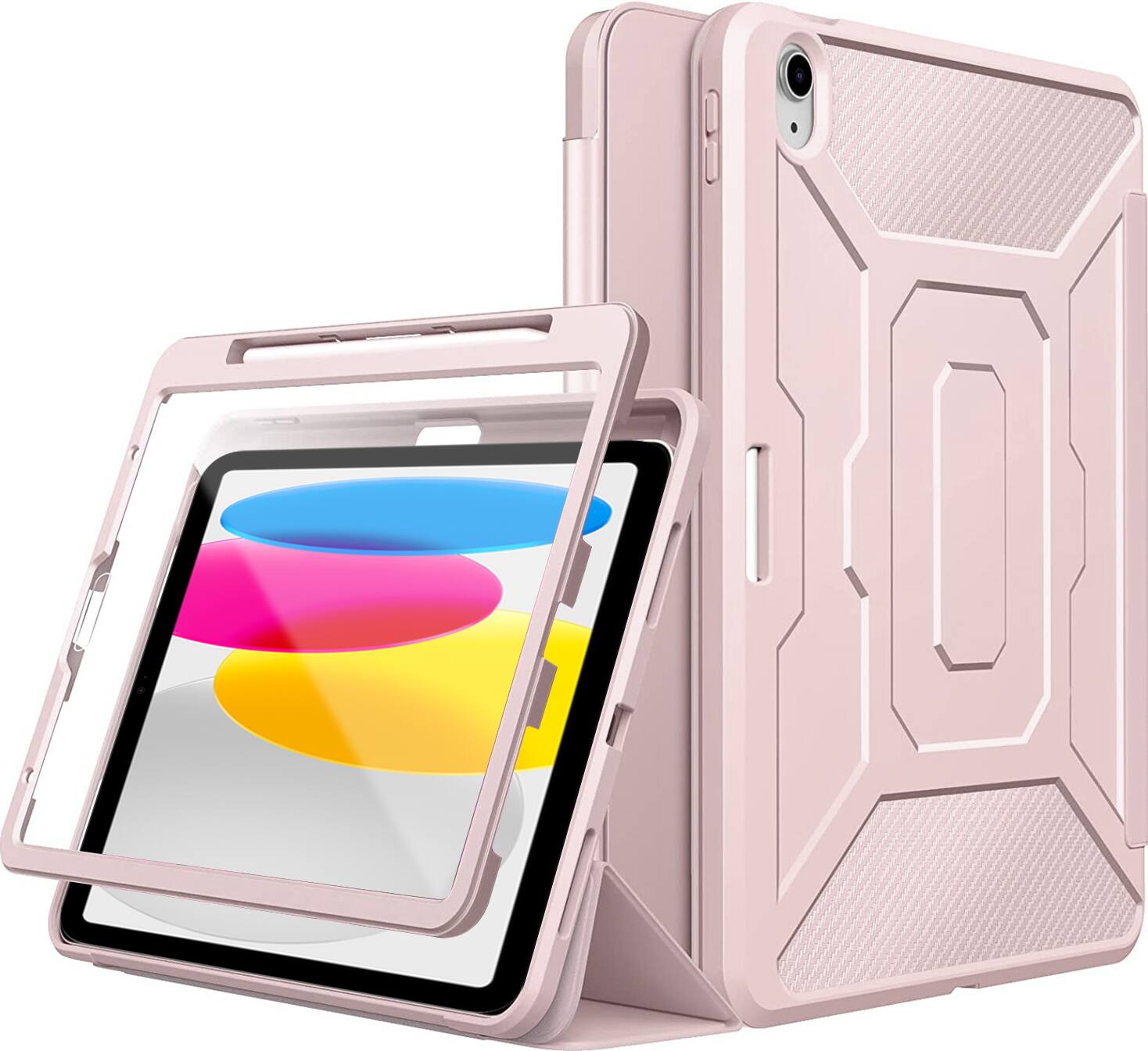Alt View 13. SaharaCase - Raider Series Heavy Duty Folio Case for Apple iPad 10.9'' (10th Gen) and iPad 11'' (A16) - Pink.