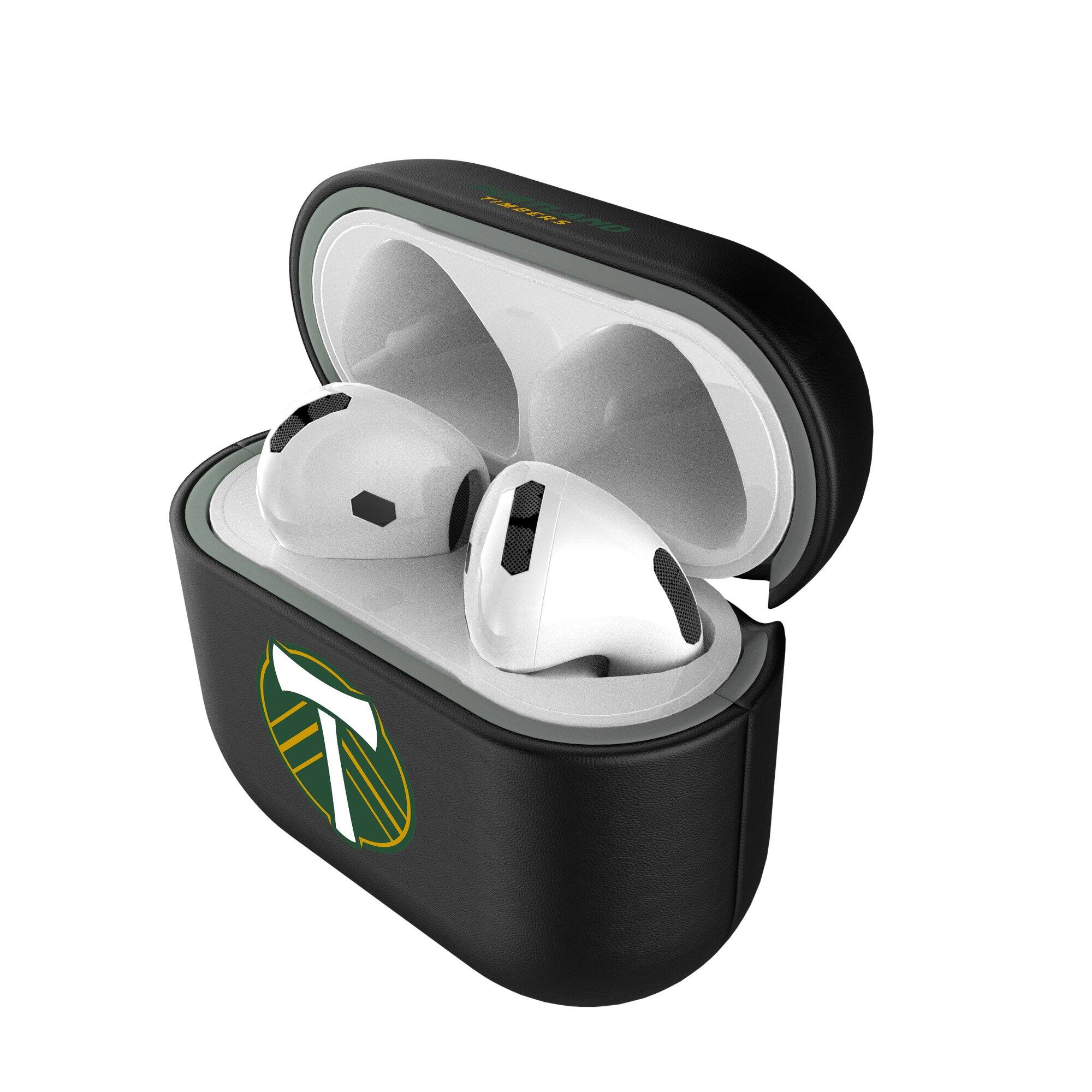 Alt View 3. Keyscaper - Portland Timbers Portland Timbers Insignia AirPods 4th Generation Case Cover - No Size - Black.