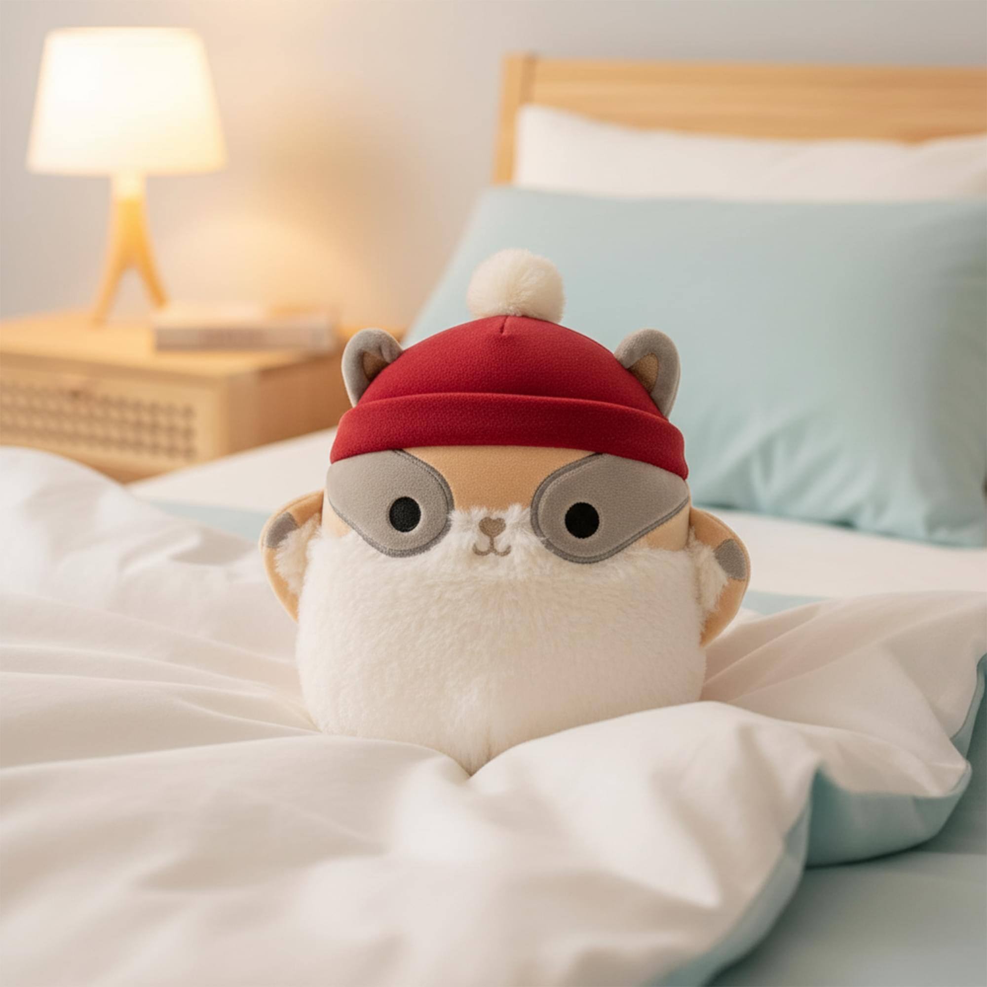 Alt View 2. Kellytoy - Squishmallow Cozy Squad 8 Inch Plush | Ziv the Sugar Glider with Hat - Multi-Color.