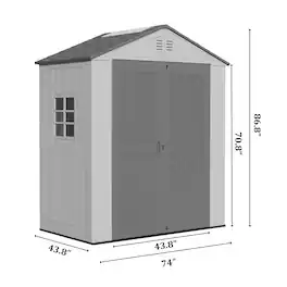 Decksplore - Outdoor Storage Cabinet Waterproof Resin Vertical Outdoor Storage Shed for Patio Garden Tools