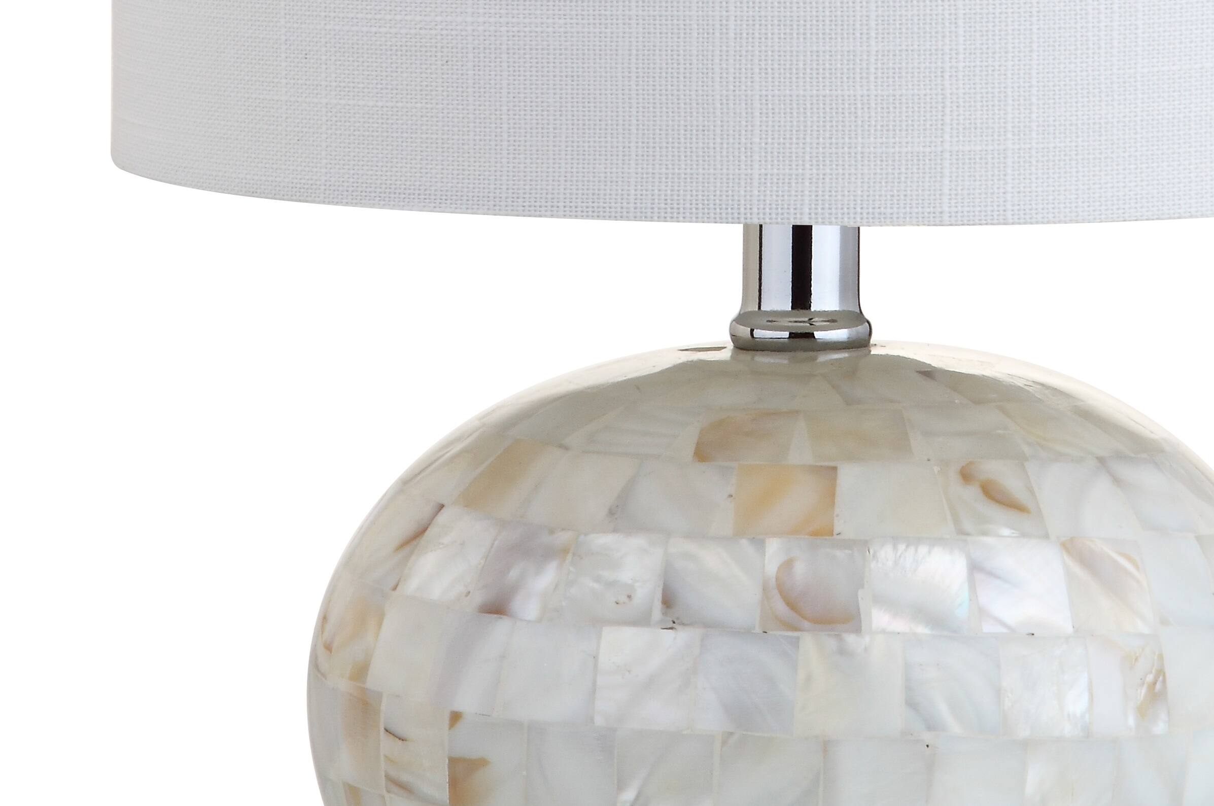 Alt View 6. Jonathan Y - Wilson 16" Seashell LED Table Lamp, Ivory - White.