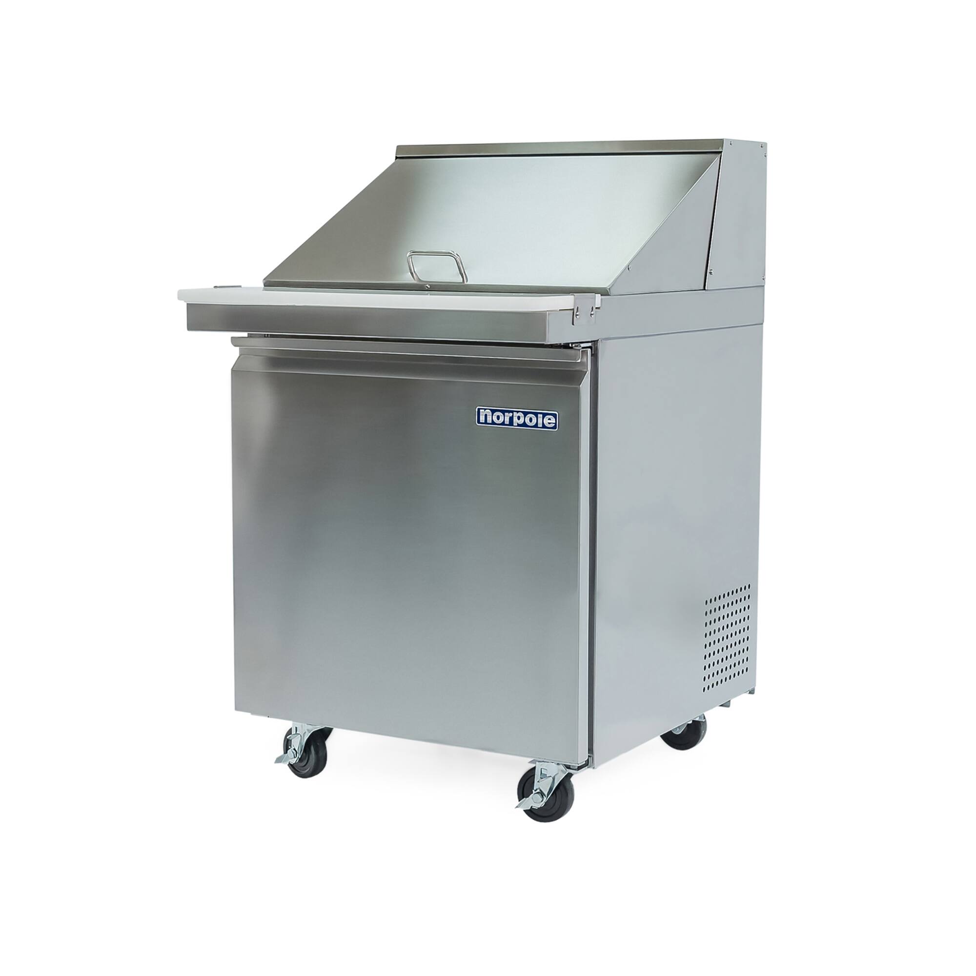 Alt View 2. Magic Chef - Commercial 6 cu. ft. Single Door Mega Top Prep Table Refrigerator in Stainless - Stainless Steel.