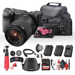 Sony - a6400 Mirrorless Camera w 18-135mm Lens w Real-Time Eye Auto Focus Bundle (International Vers (International Model)