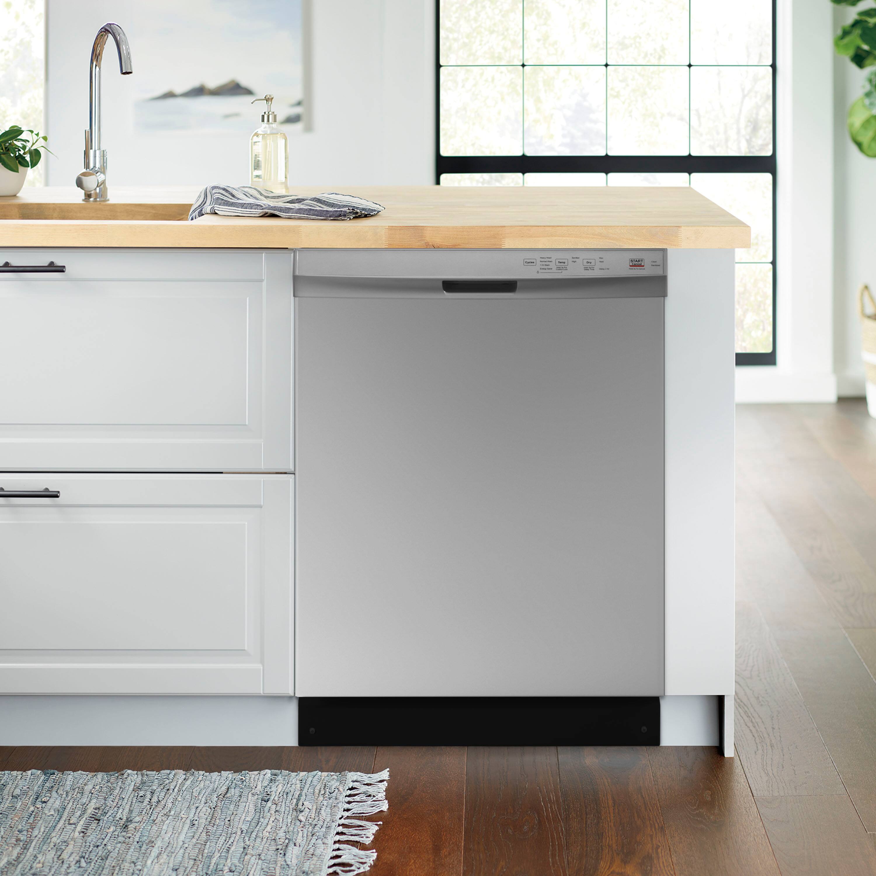 Alt View 1. Insignia™ - 24” Front Control Built-In Dishwasher with DishSense™, ENERGY STAR Certification, and Operating Sound Level 52 dBA - Stainless Steel.
