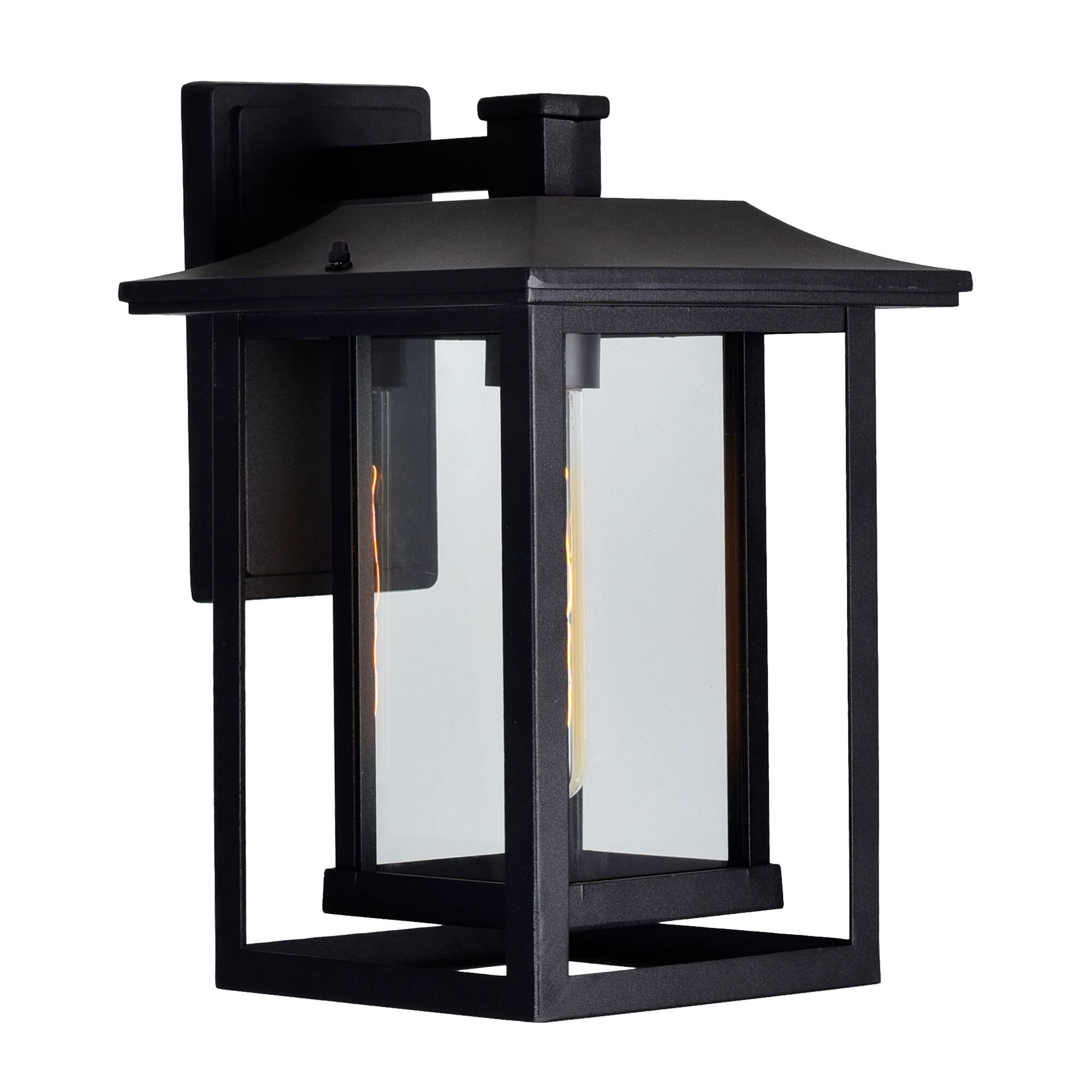 Left. CWI Lighting - Winfield 1 Light Black Outdoor Wall Light - Black.