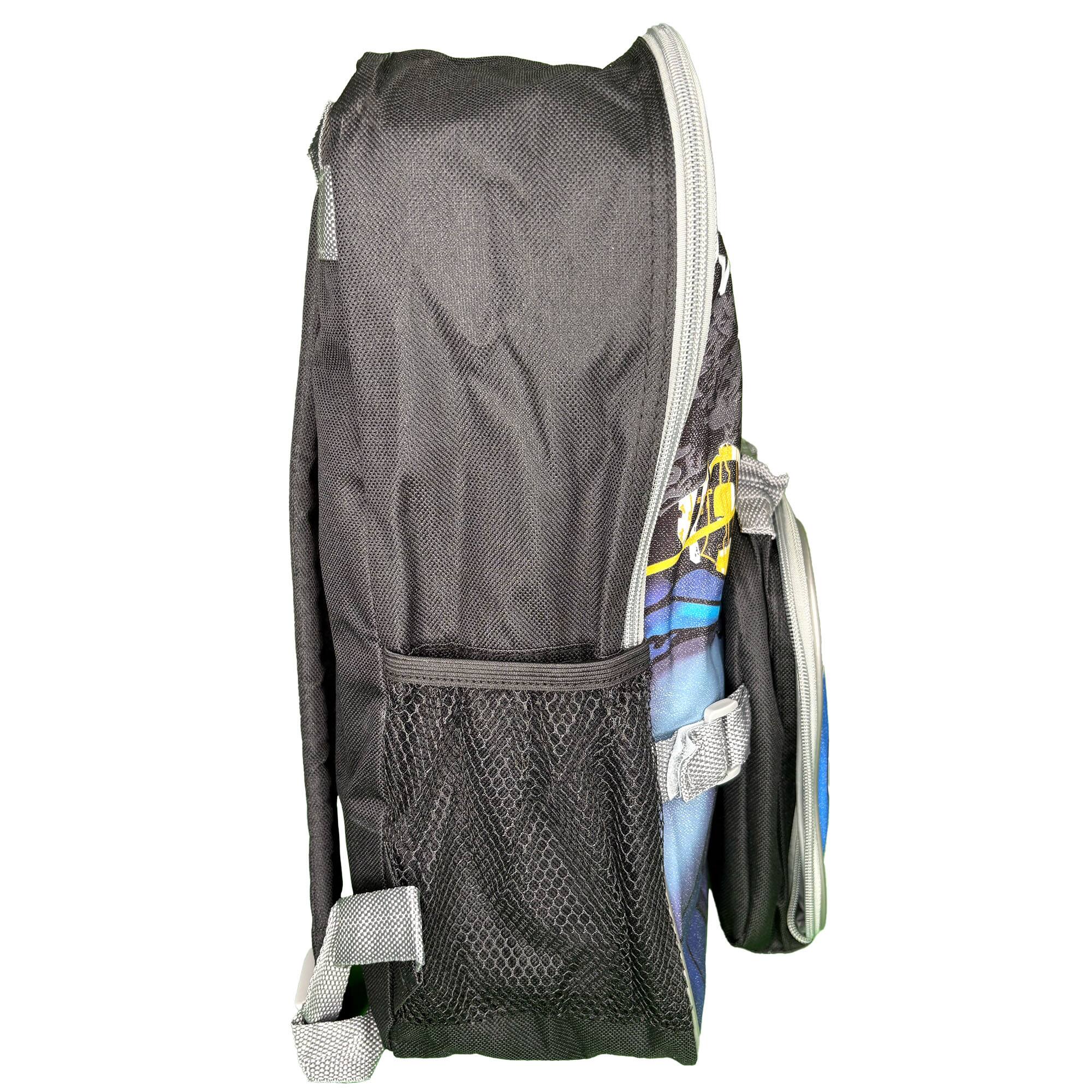 Alt View 3. Batman - DC Batman 16" Boys School Backpack with Large Front Pocket & Rectangular Lunch Bag - Black.