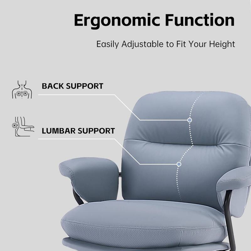 Ergonomic Function  
Easily Adjustable to Fit Your Height  

BACK SUPPORT  
LUMBAR SUPPORT