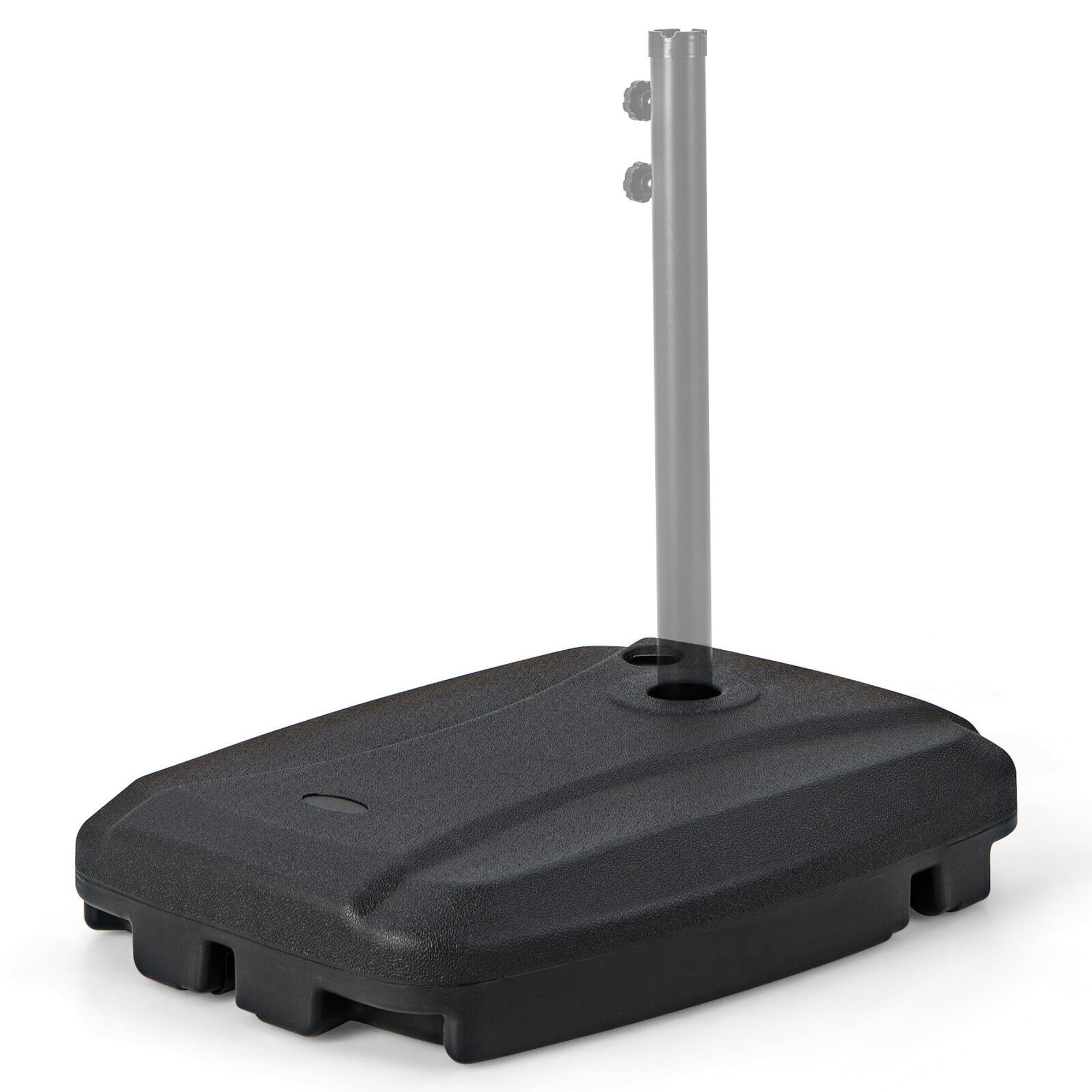 Gymax - Patio Cantilever Offset Umbrella Base Stand Heavy Duty Cross Base Wheels Outdoor - Black price history on PriceWatchPro