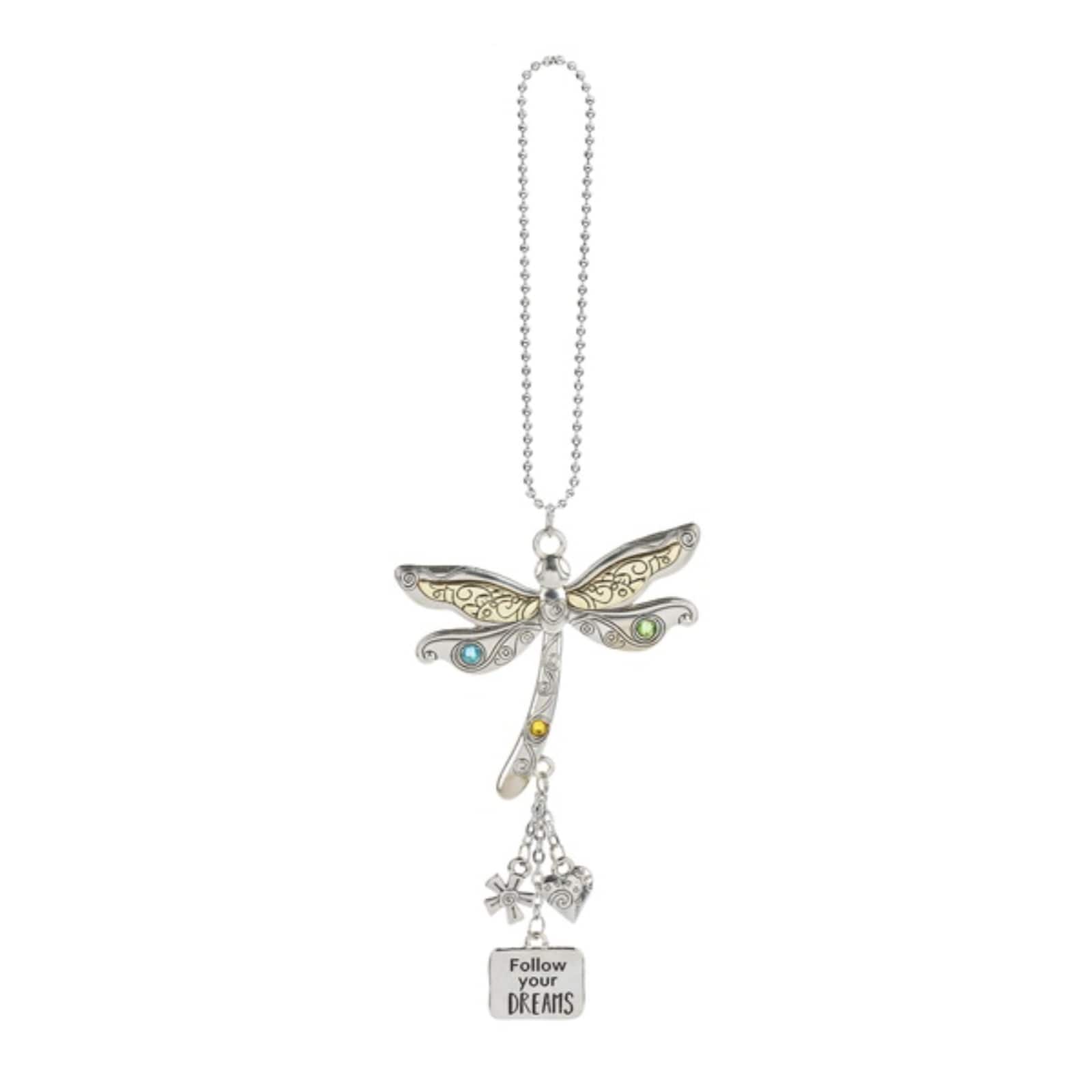 Ganz - Follow Your Dreams Dragonfly Car Charm 2 Inches and Gold - Silver price history on PriceWatchPro