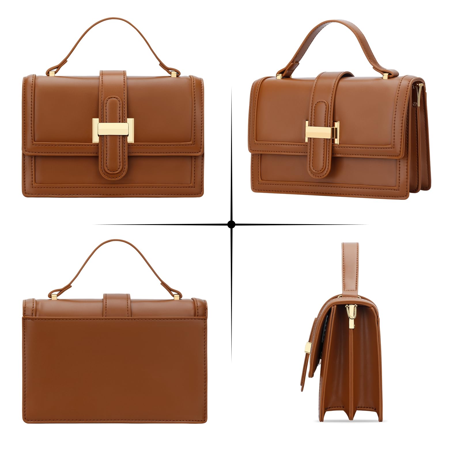 Alt View 1. Fabibe - Top Handle Straw Crossbody Bags For Women  Summer Purses And Handbags Shoulder Clutch Beach Bag - A-white.