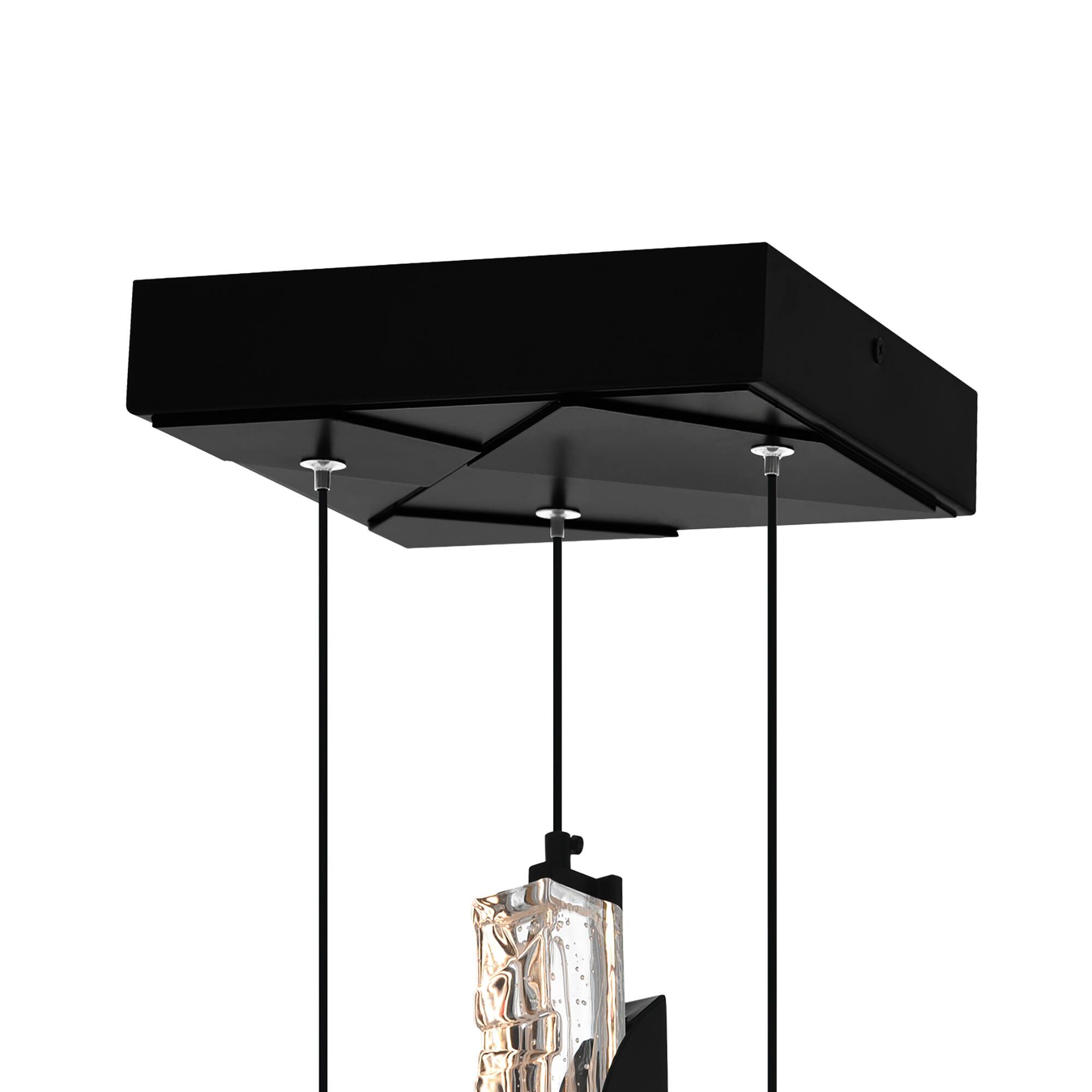 Alt View 2. CWI Lighting - Valira Integrated LED Black Mini Pendant - Black.