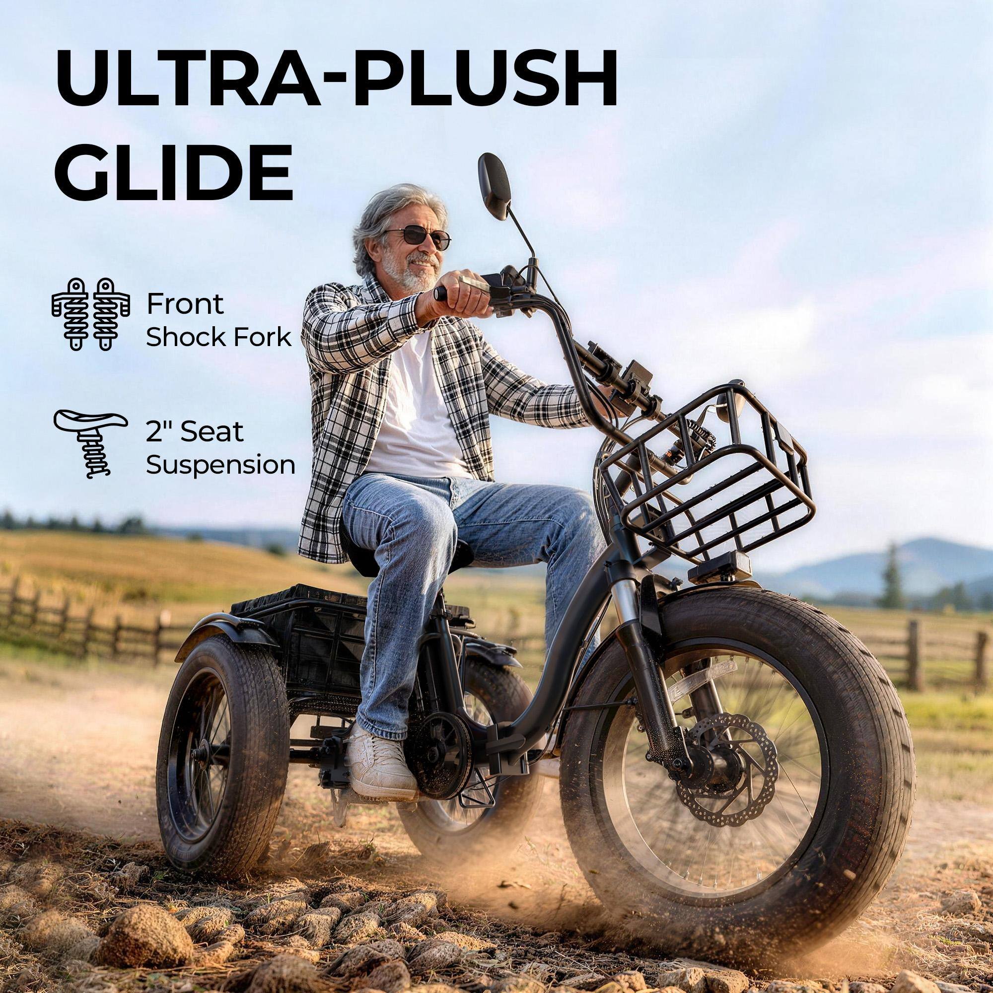 ULTRA-PLUSH GLIDE

Front Shock Fork

2" Seat Suspension