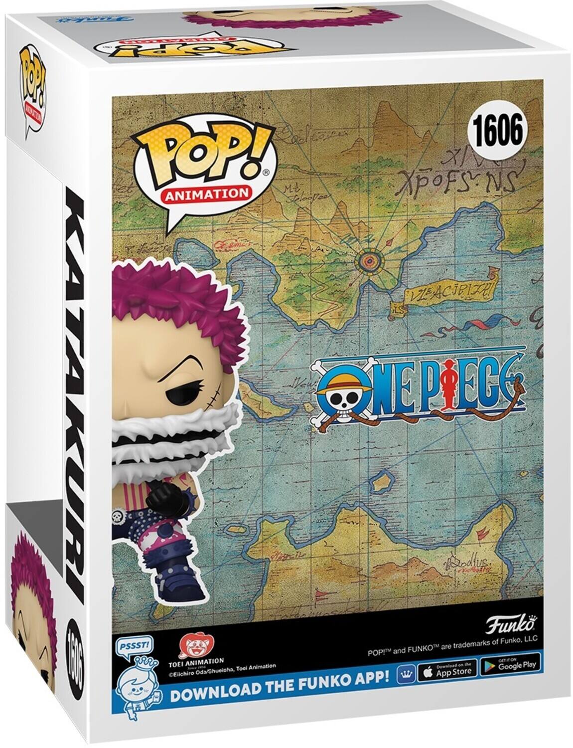 POP! ANIMATION, 1606, POP! ANIMATION, KATAKURI, ONE PIECE, Baodlus, Funko, LLC, PSSST!, FUNKO, trademarks, POP! and FUNKO, Toei Animation, Oda/Shueisha, Toei Animation, DOWNLOAD THE FUNKO APP!, App Store, Google Play