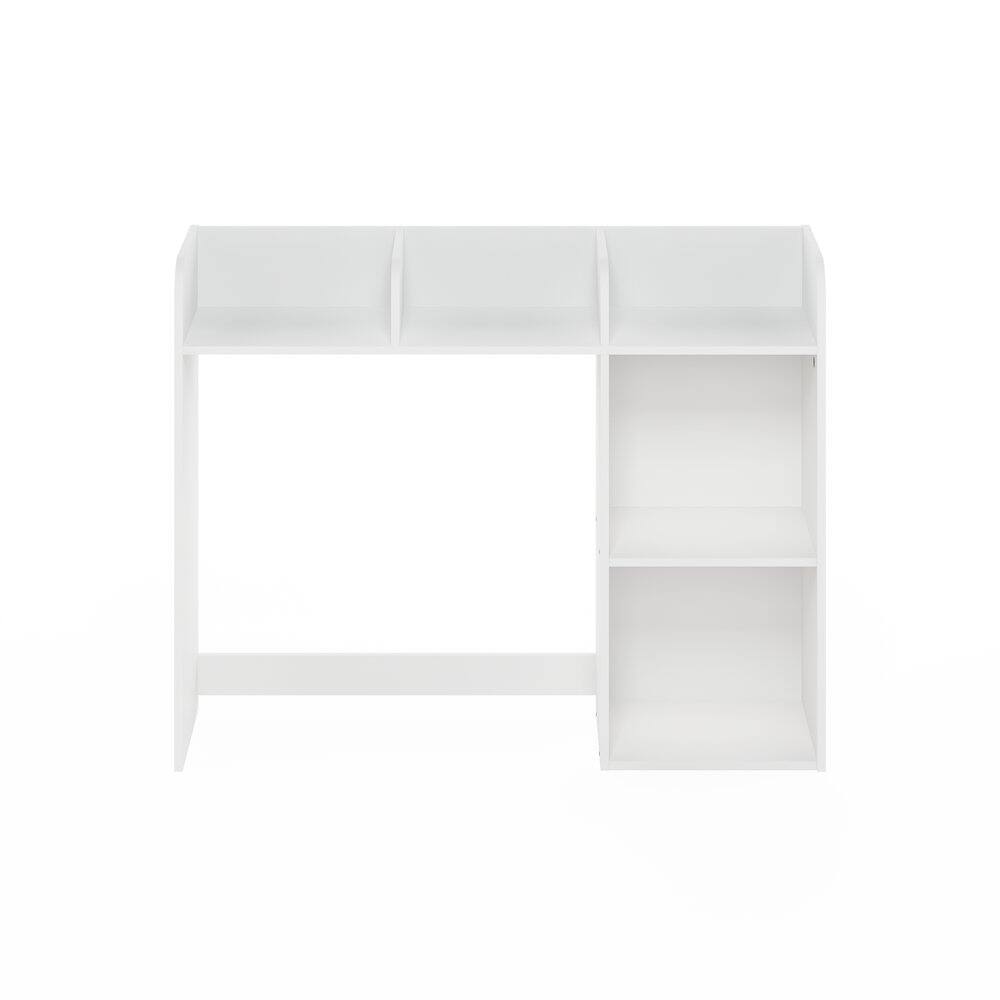 Left. Furinno - BASIC Desk Shelf, 5-Shelf Desktop Hutch, Book Shelf, Desk Organzier, for Office Supplies, Office Desk Accessories - White.