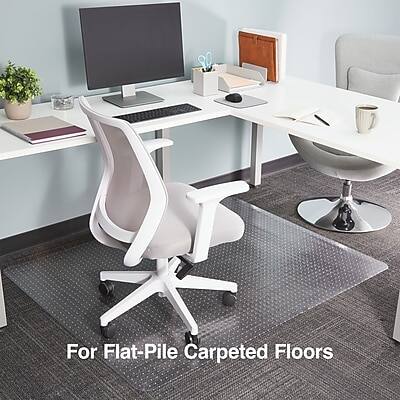 For Flat-Pile Carpeted Floors