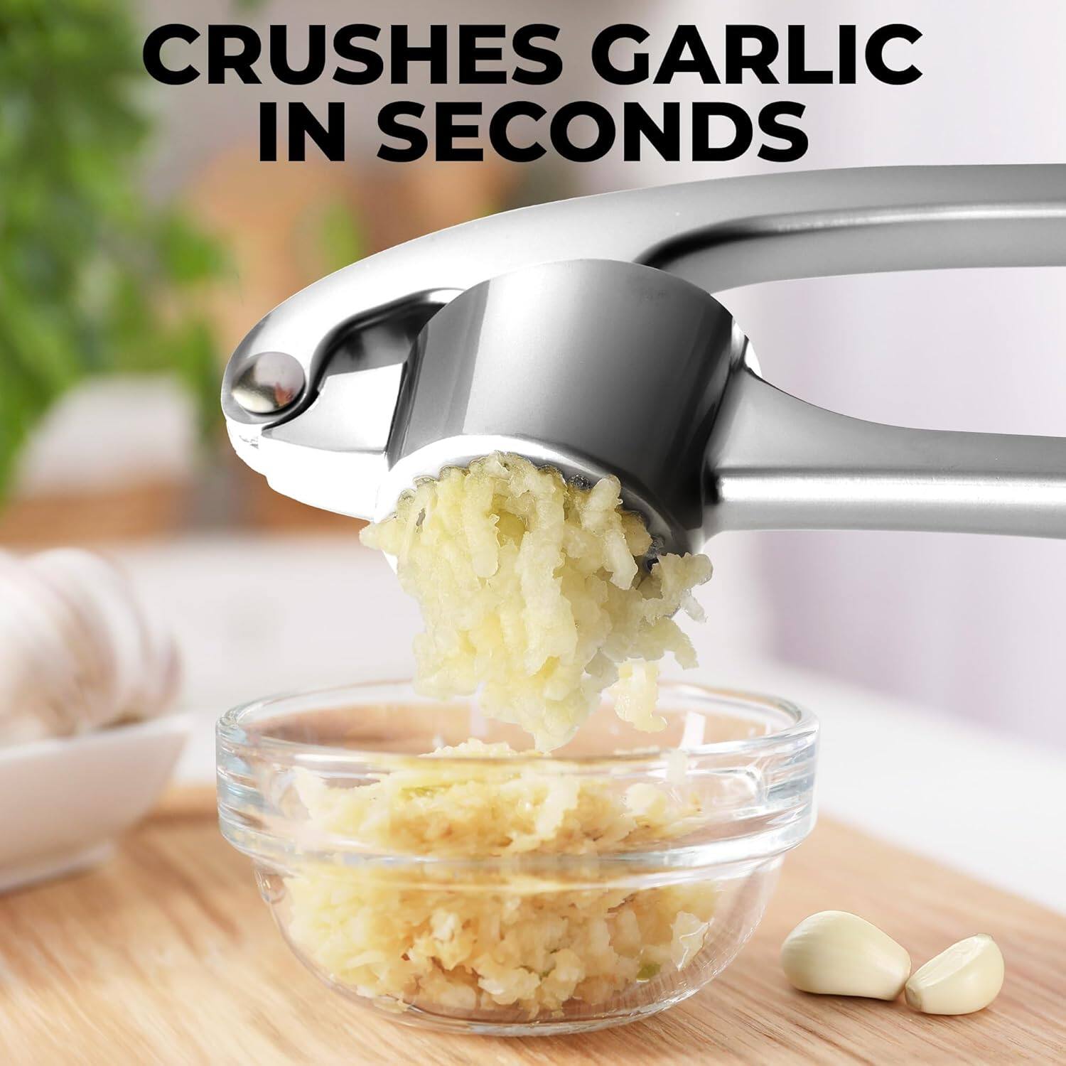 CRUSHES GARLIC IN SECONDS