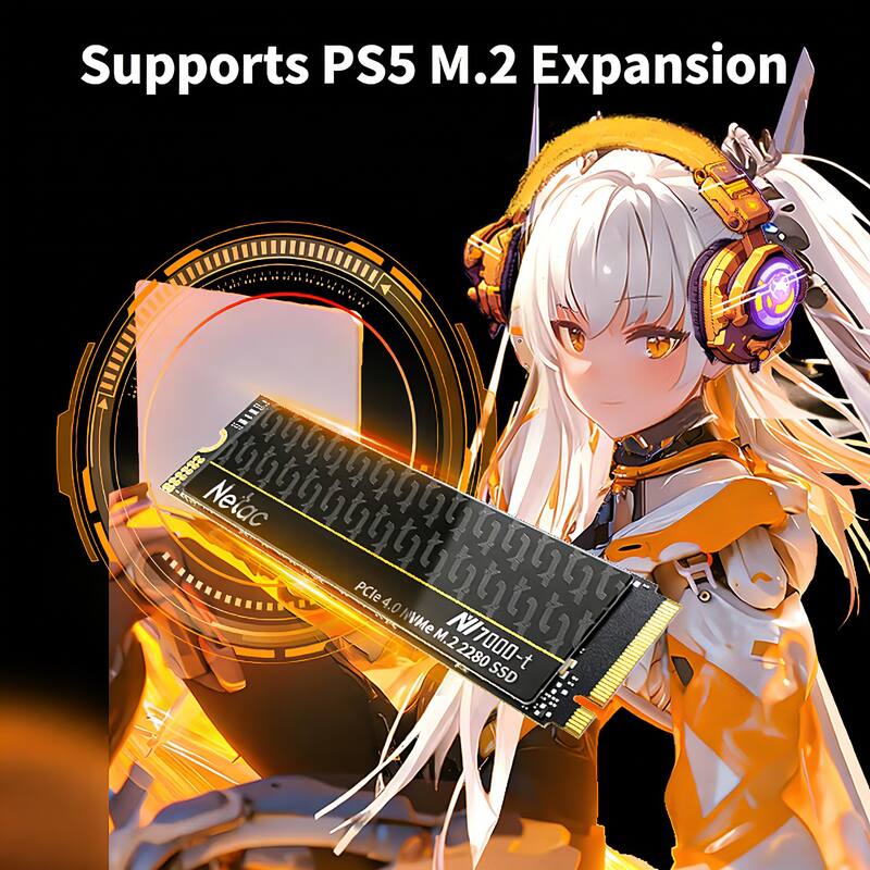 Supports PS5 M.2 Expansion  
Netac NVMe M.2 PCIe 4.0 2280 SSD