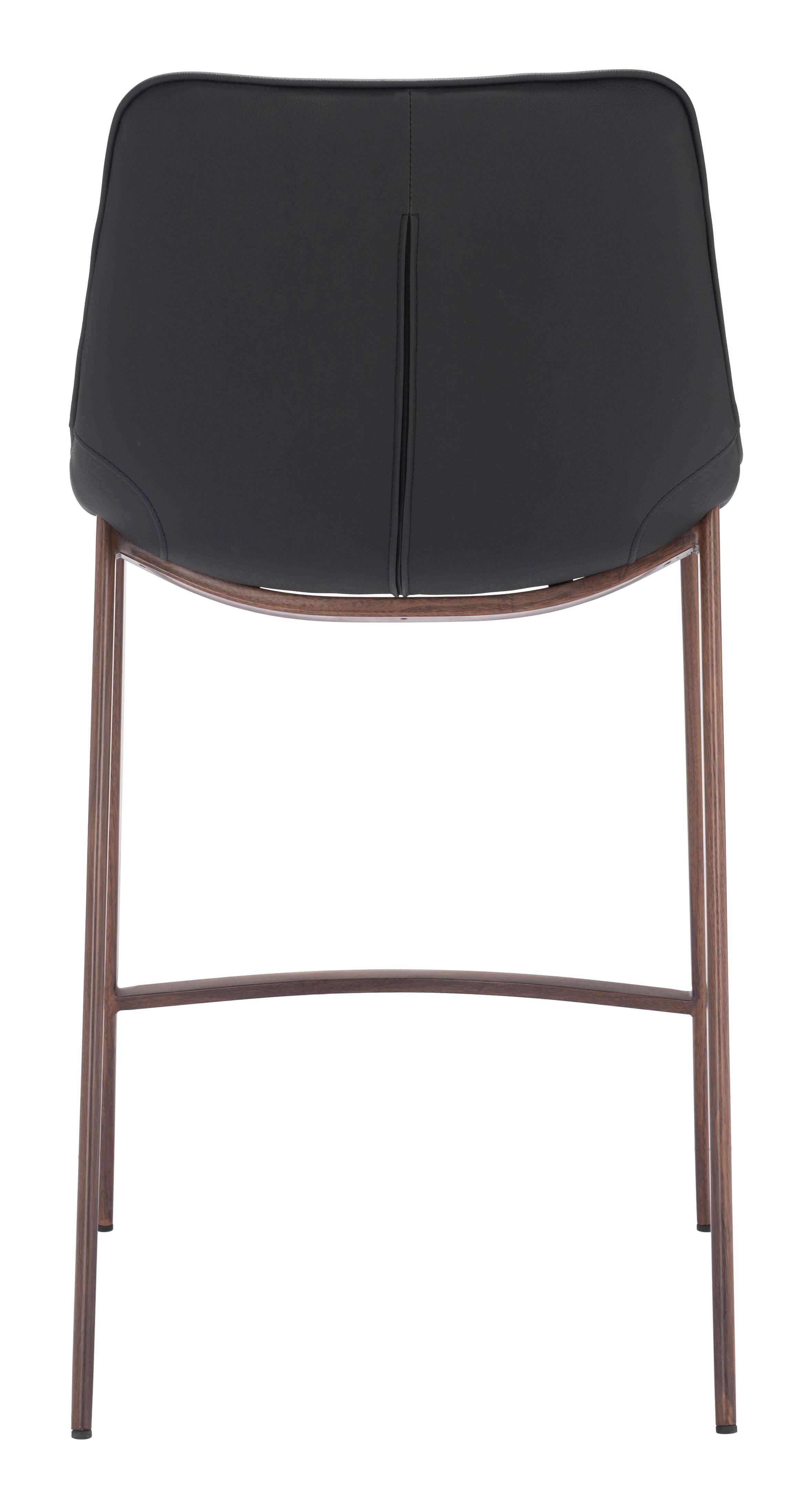 Alt View 2. Hivvago - Magnus Counter Stool (Set of 2) Black & Walnut - Black & Walnut.