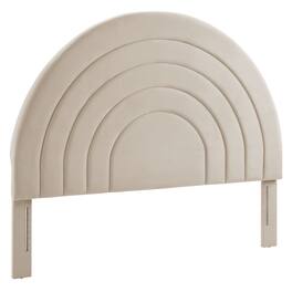 Solana Arched Performance Velvet Full Headboard by Modway - Oatmeal