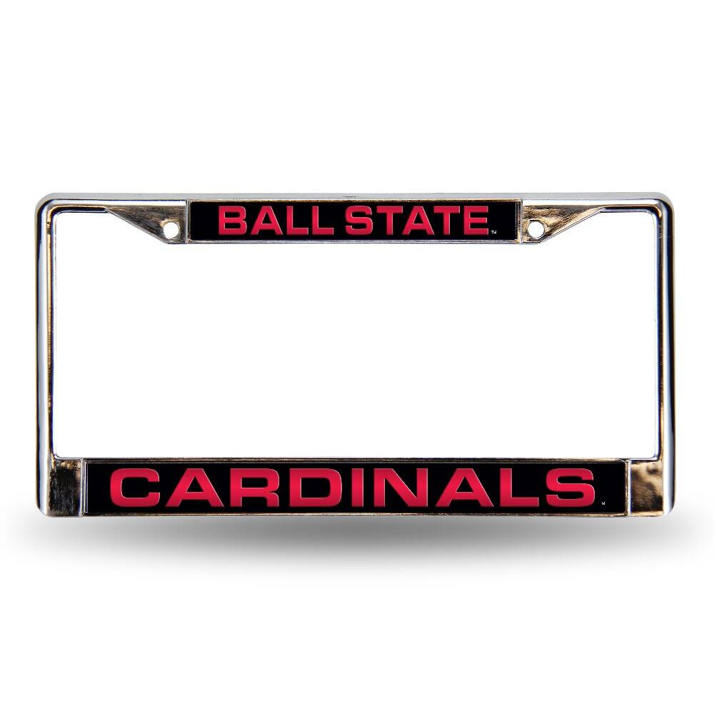 Rico Industries - Ball State Cardinals Chrome Metal Laser Cut License Plate Frame - Multi