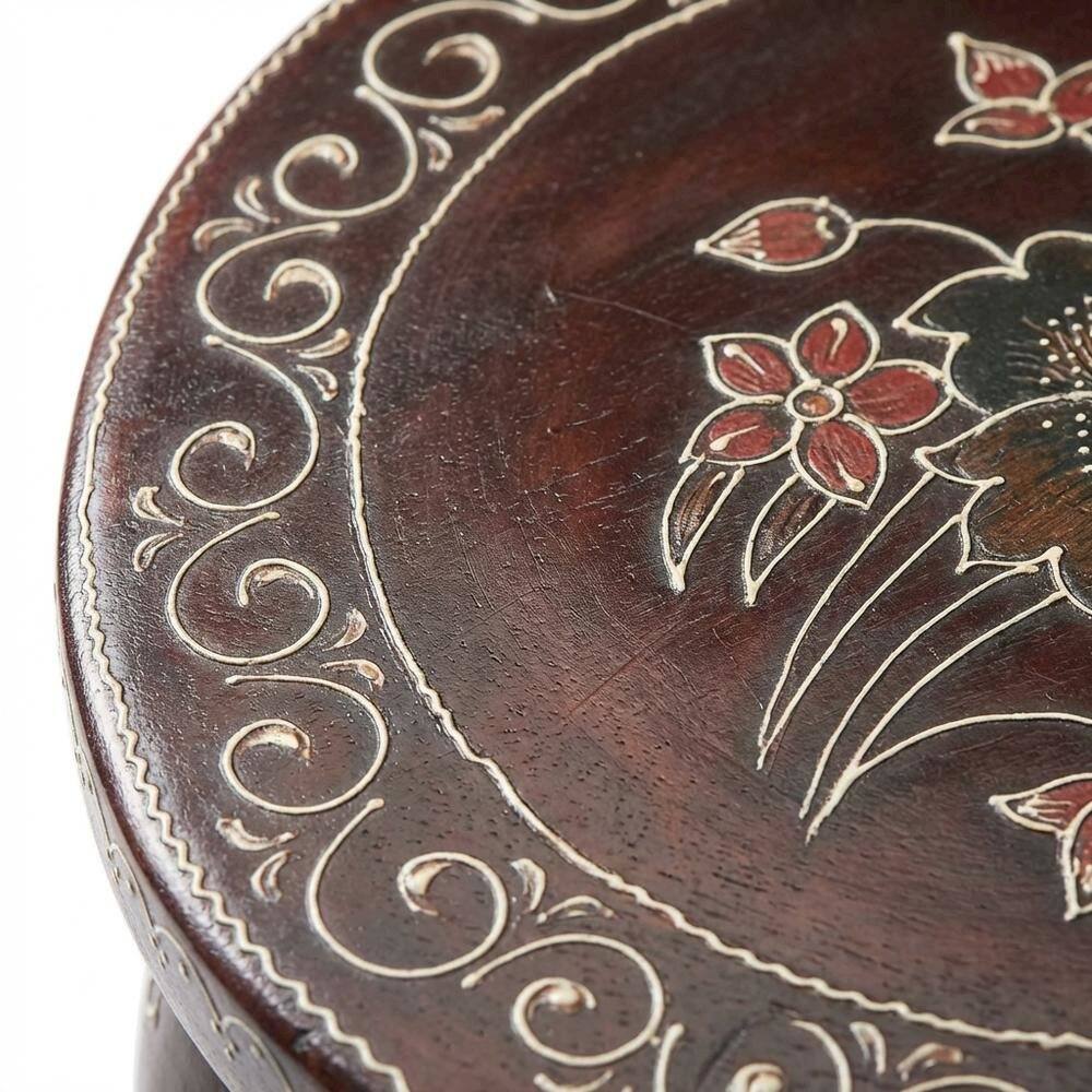 Alt View 2. Starlight Canyon Home - Round Hand Painted Accent Table, Boho Eclectic Side Table for Living Room - Assorted.