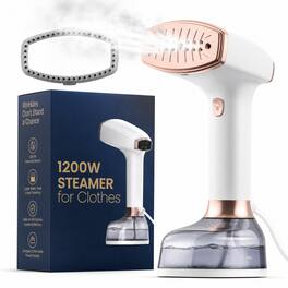 AMUMU - Handheld Garment Steamer 1200W Portable Clothes Steamer with 370ml Water Tank 3 Steam Levels for Clothes Curtains - White