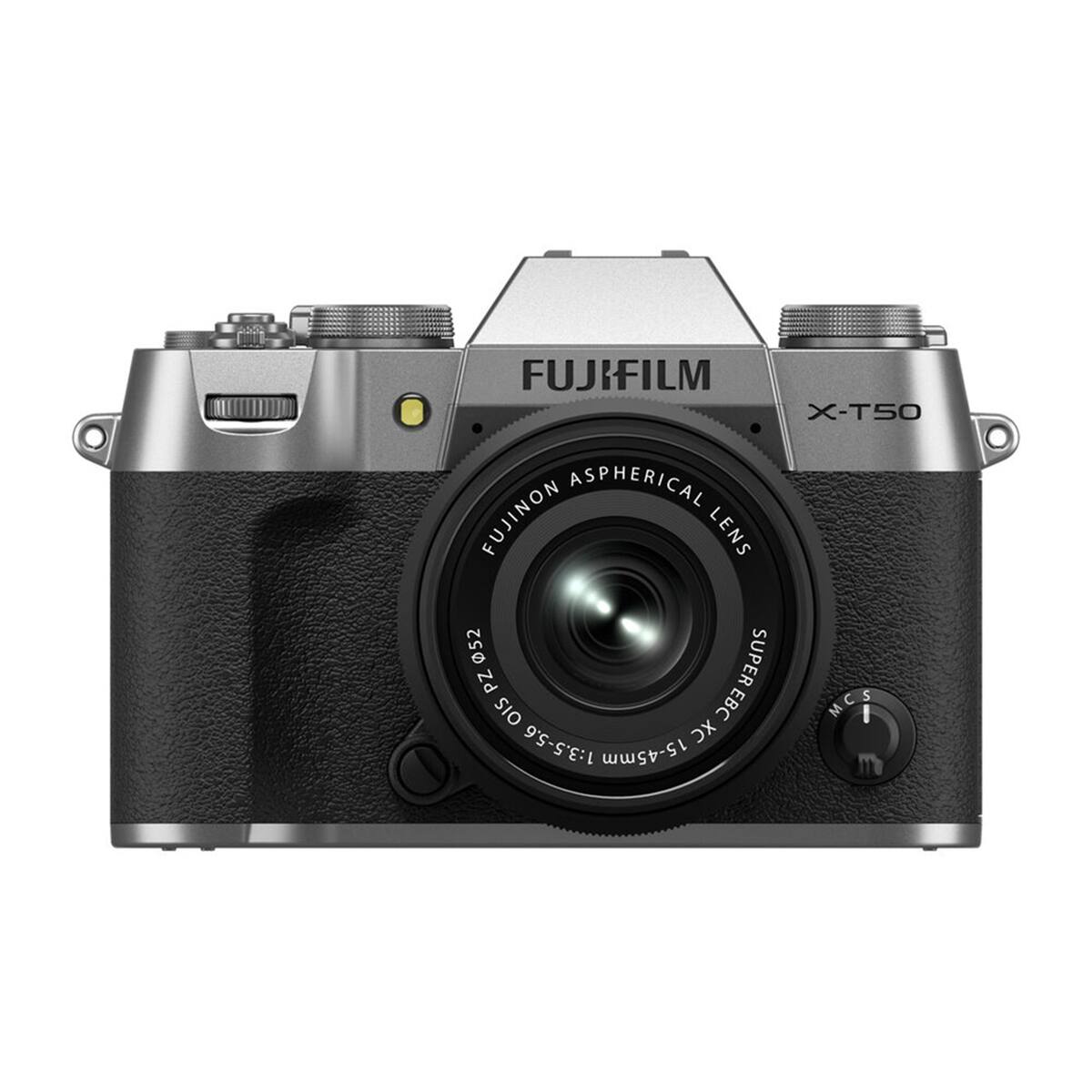 FUJIFILM X-T50 ASPHERICAL FUJINON LENS 52 SUPER PZ C S OIS EBC MCS M I 1:3.5-5.6 XC 15-45mm