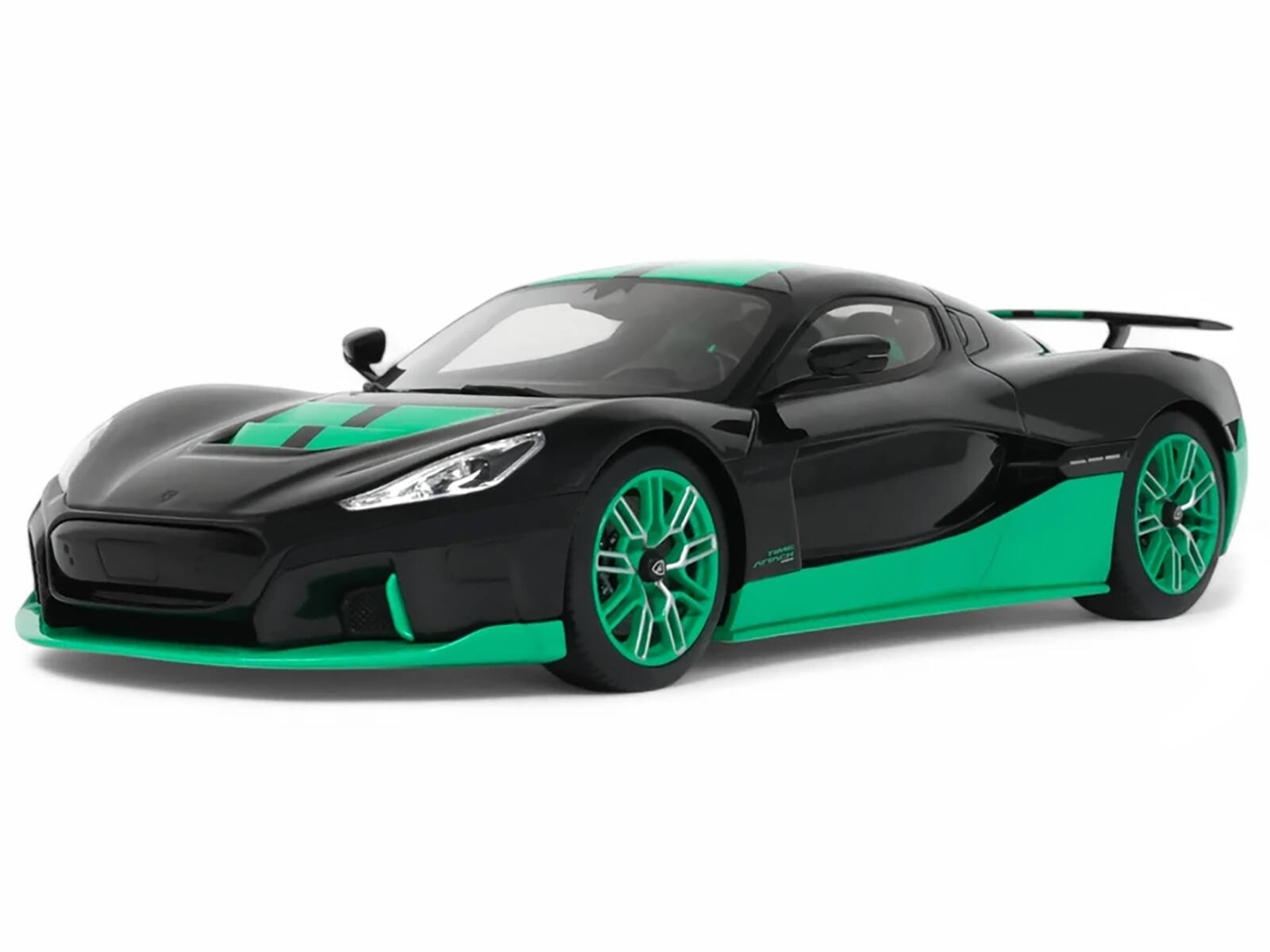 2023 Rimac Nevera Black with Green Stripes 1/18 Model Car by GT Spirit price history on PriceWatchPro