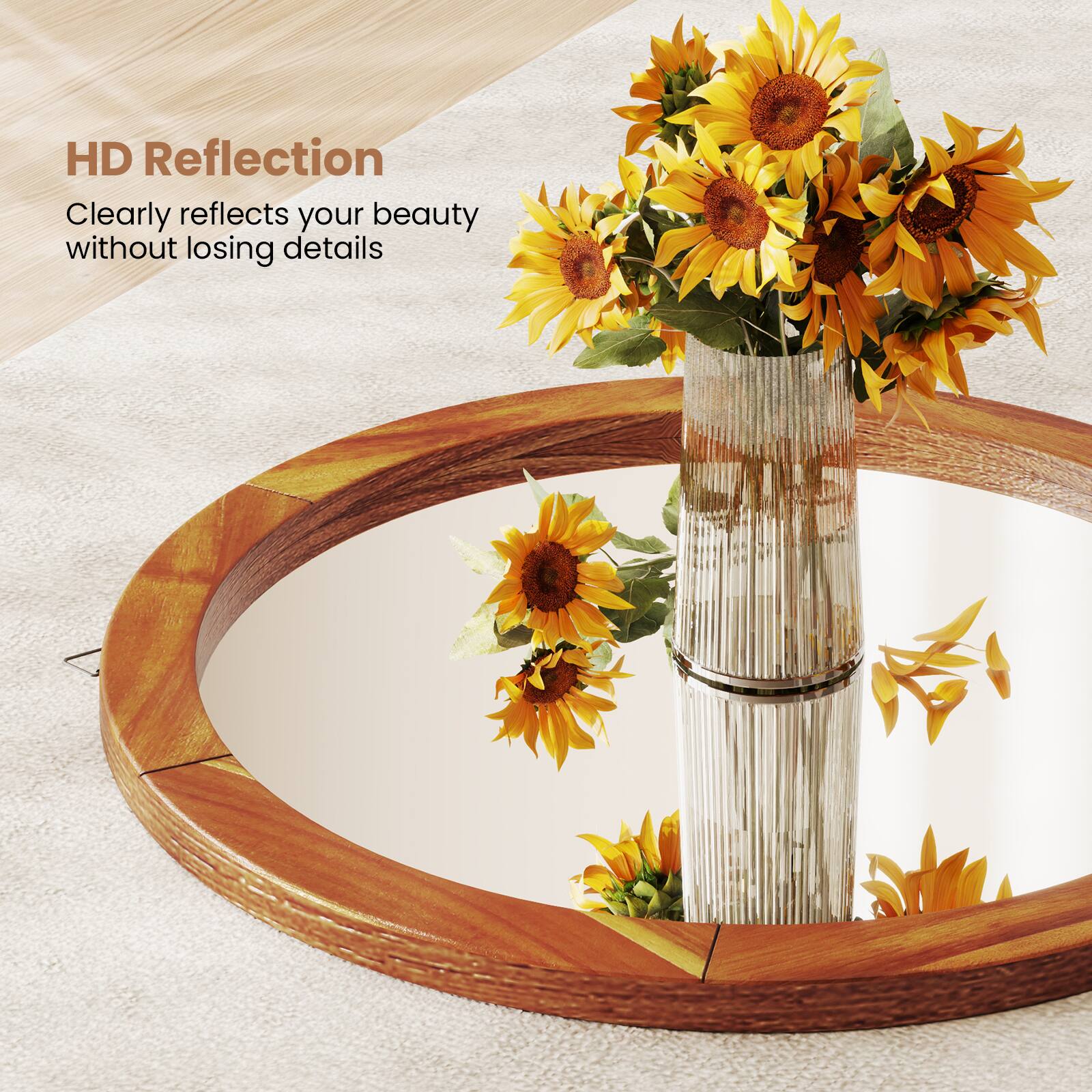 HD Reflection  
Clearly reflects your beauty without losing details