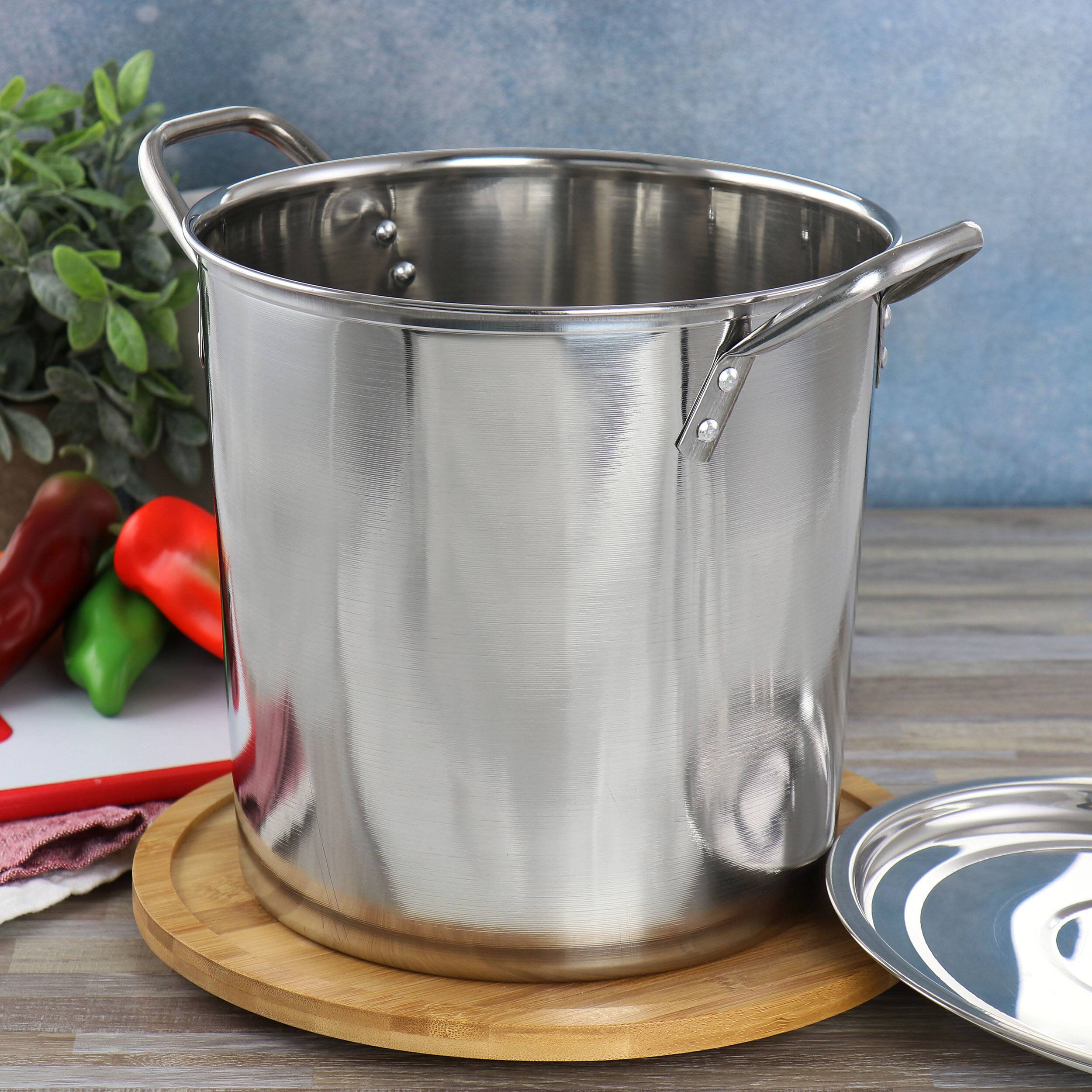 Alt View 5. Gibson - Gibson Everyday Whittington 8 Quart Stainless Steel Stock Pot with Lid - Silver.