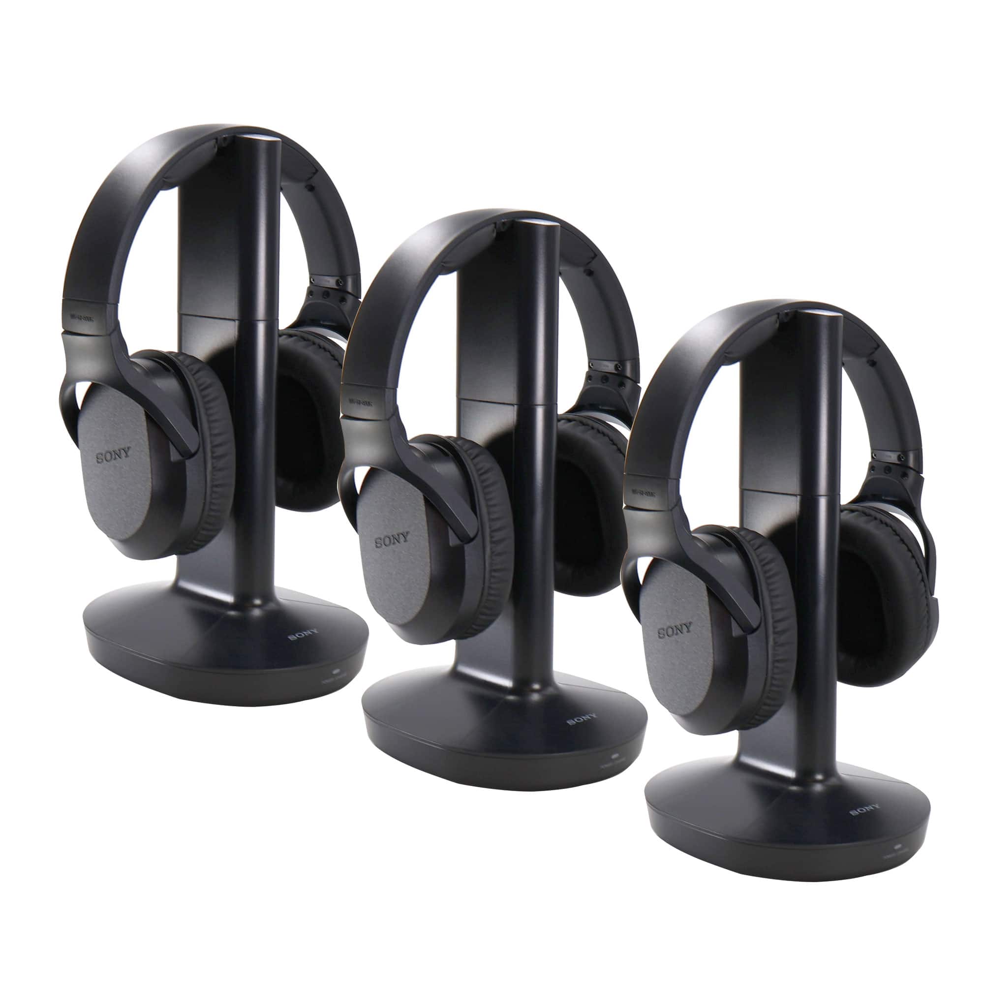 3x Sony RF400 Wireless Home Theater Headphones for Watching TV (WHRF400) - Black