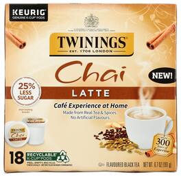 Twinings - Tea Kcup Chai Latte - Case of 3 - 18 Pc