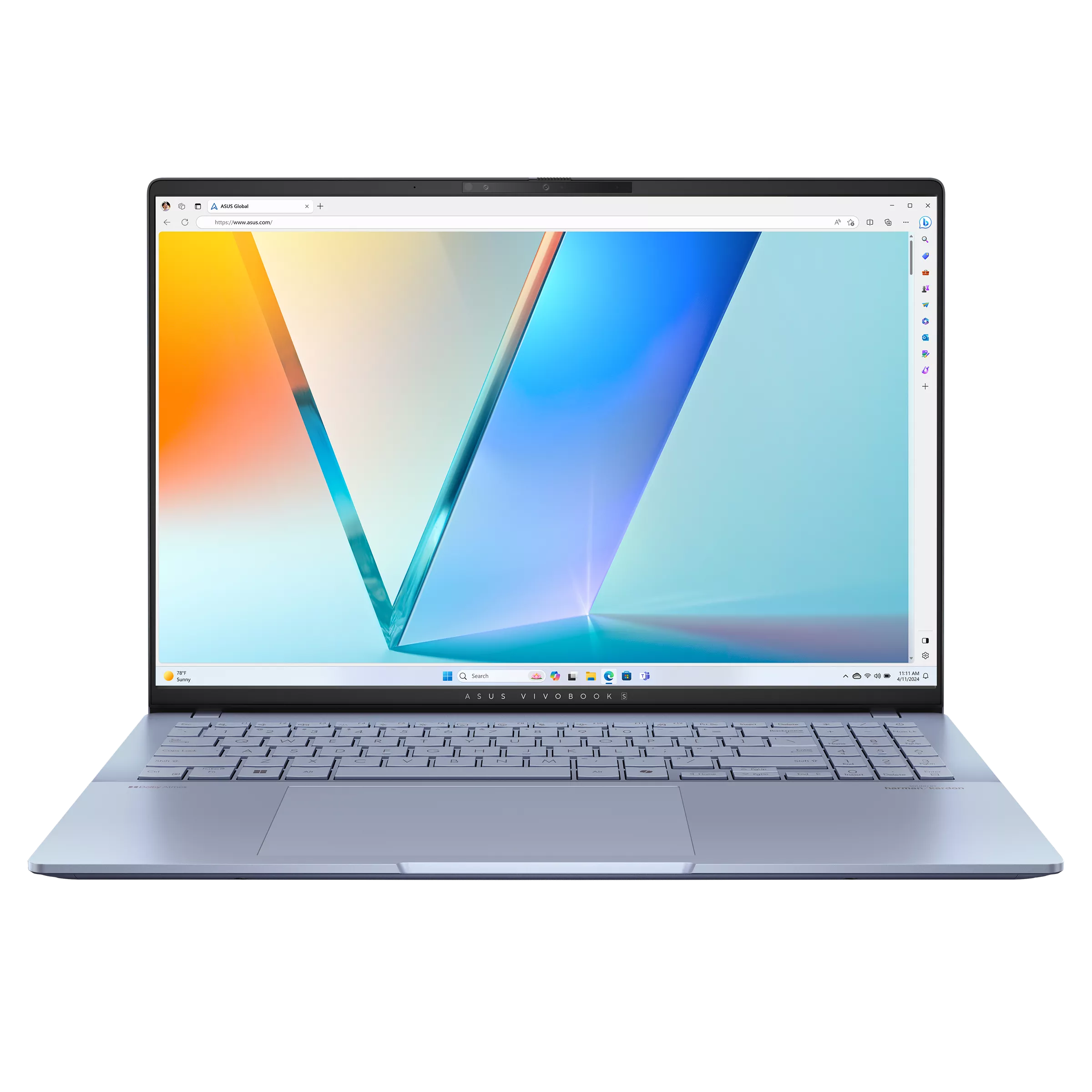 ASUS - Upgraded - Vivobook S 16 16" 3K OLED AI PC Laptop - Intel Core Ultra 9 285H - 32GB Memory - 1TB SSD - Windows 11 Pro - Mist Blue