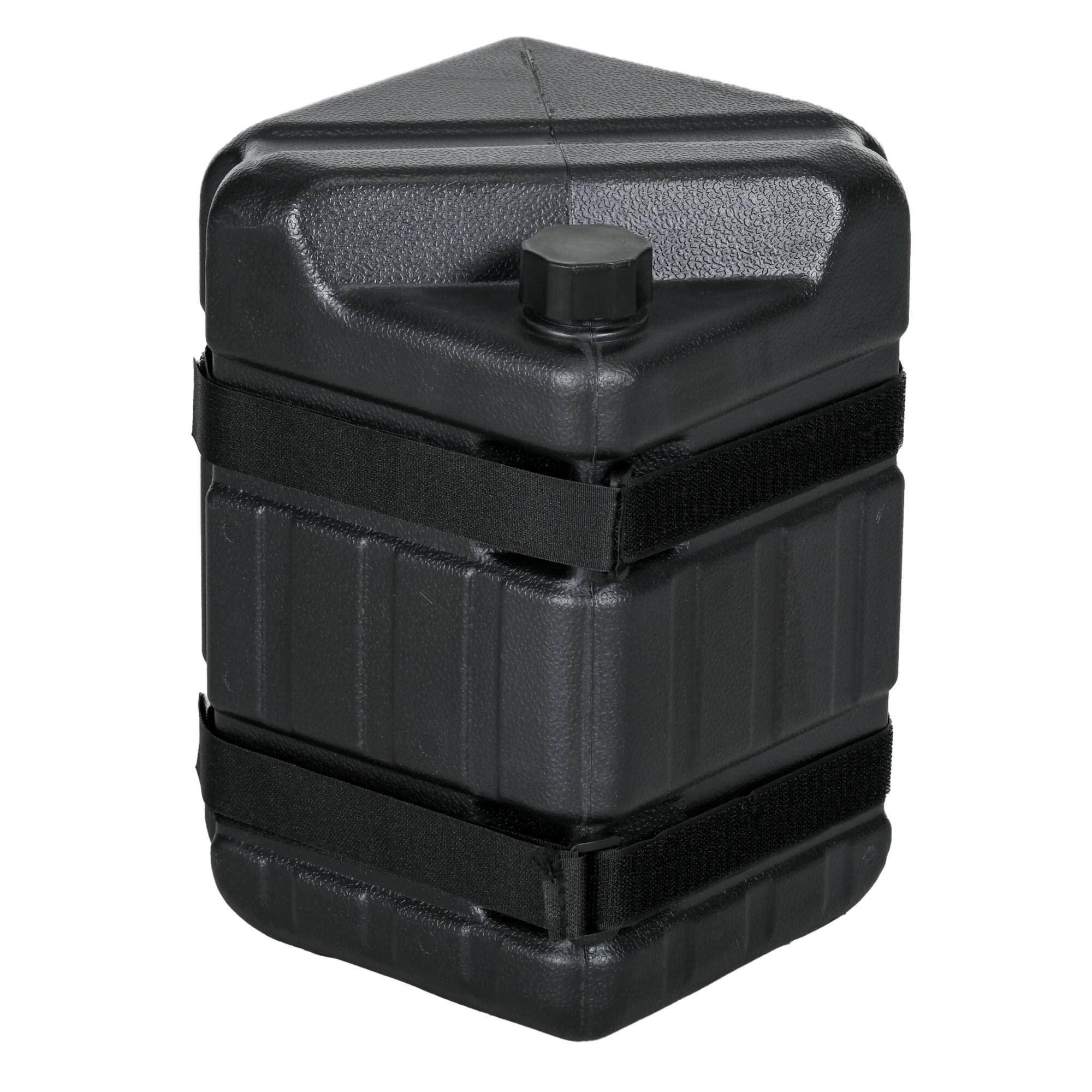 Alt View 7. Outsunny - Set of 4 Straight Leg Canopy Weights, HDPE Water or Sand Filled Tent Weights for Pop up Canopy - Black.