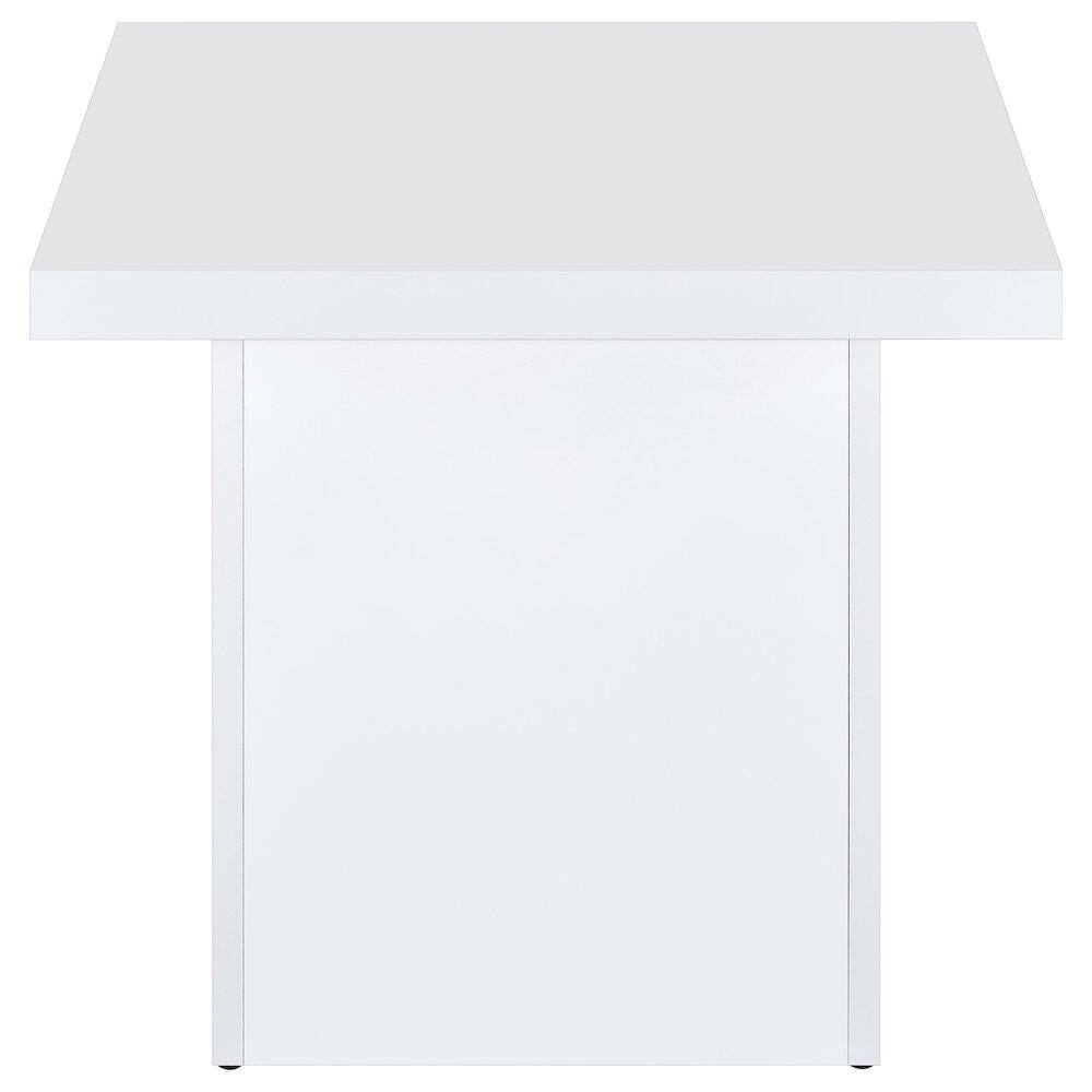 Alt View 2. Coaster Co. of America - Devar 3-piece Square Coffee End Table Set White High Gloss - White High Gloss.