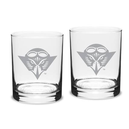 Front. Jardine - Tennessee-Martin Skyhawks 14oz. Two-Piece Classic Double Old-Fashioned Glass Set - Multicolor.