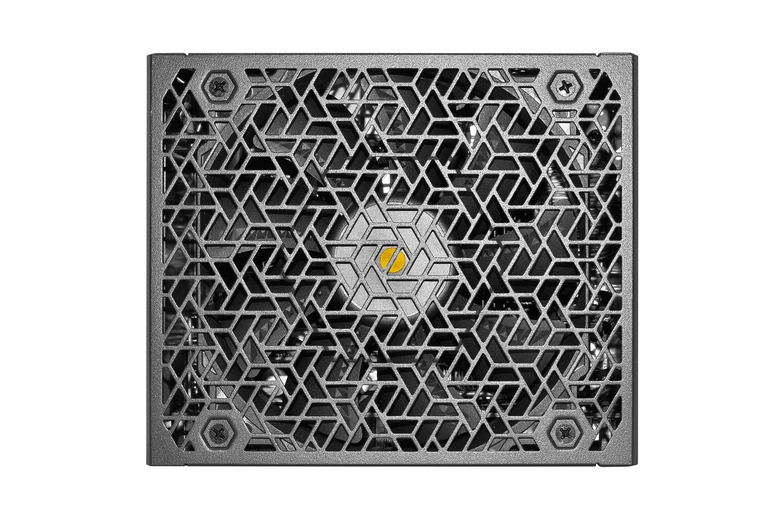 Angle. Super Flower - Leadex VIII Platinum PRO 1000W ATX 3.1&PCIe 5.1(Native 12V-2x6 Cable), Cybenetics PLATINUM, Smallest 125mm ATX PSU - Black.