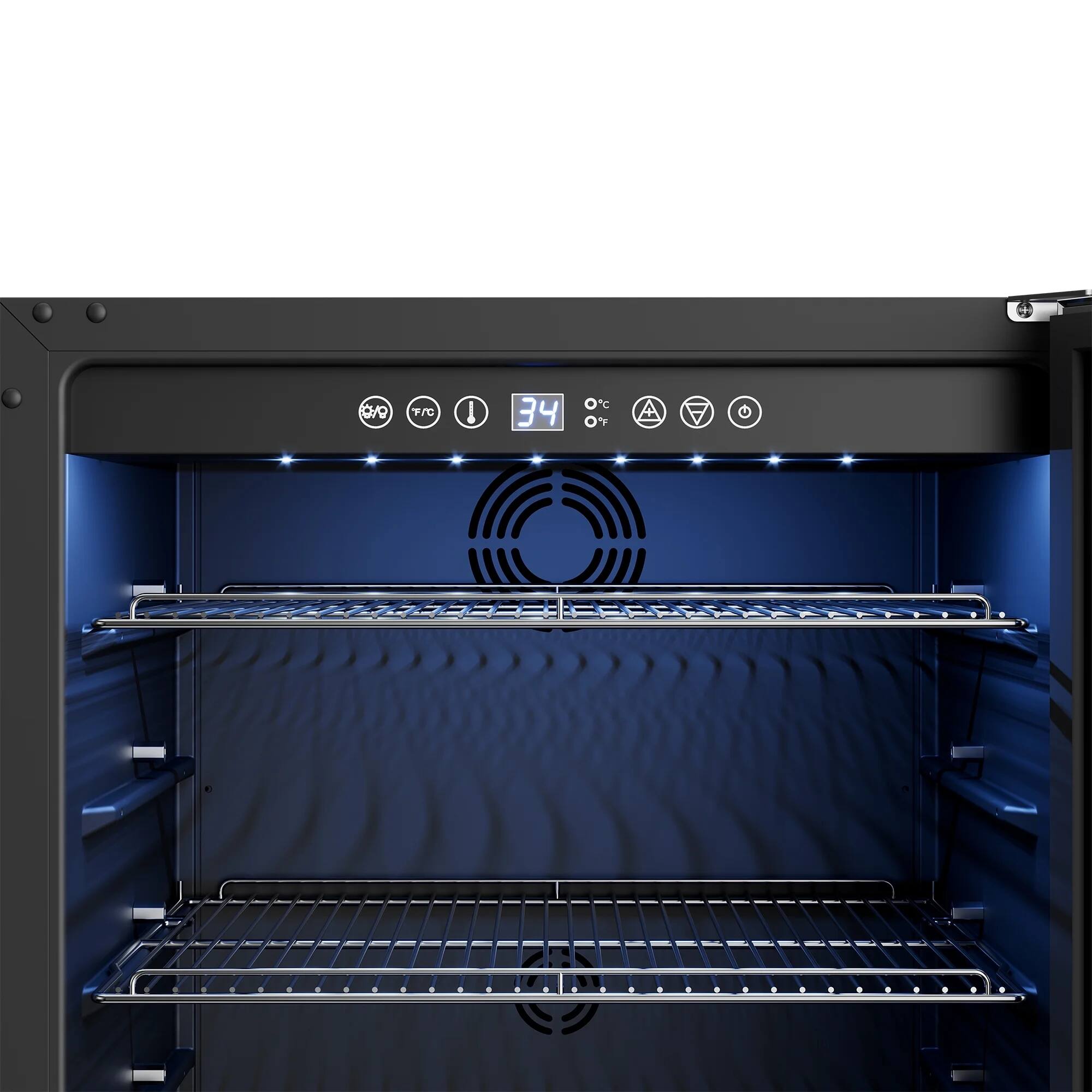 Alt View 3. SIMZLIFE - Beverage Refrigerator Cooler-180 Cans Freestanding Mini Fridge Cooler, Adjustable Shelvesfor Soda, Wine or Beer - Silver Stainless Steel.