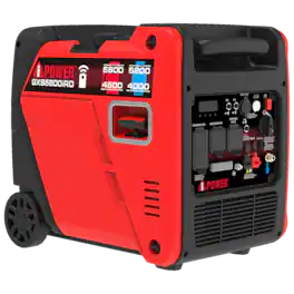 A-iPower - GXS5800iRD 5800W Portable Dual Fuel Inverter Generator Remote Start Quiet Parallel Ready CO Sensor RV Backup Power