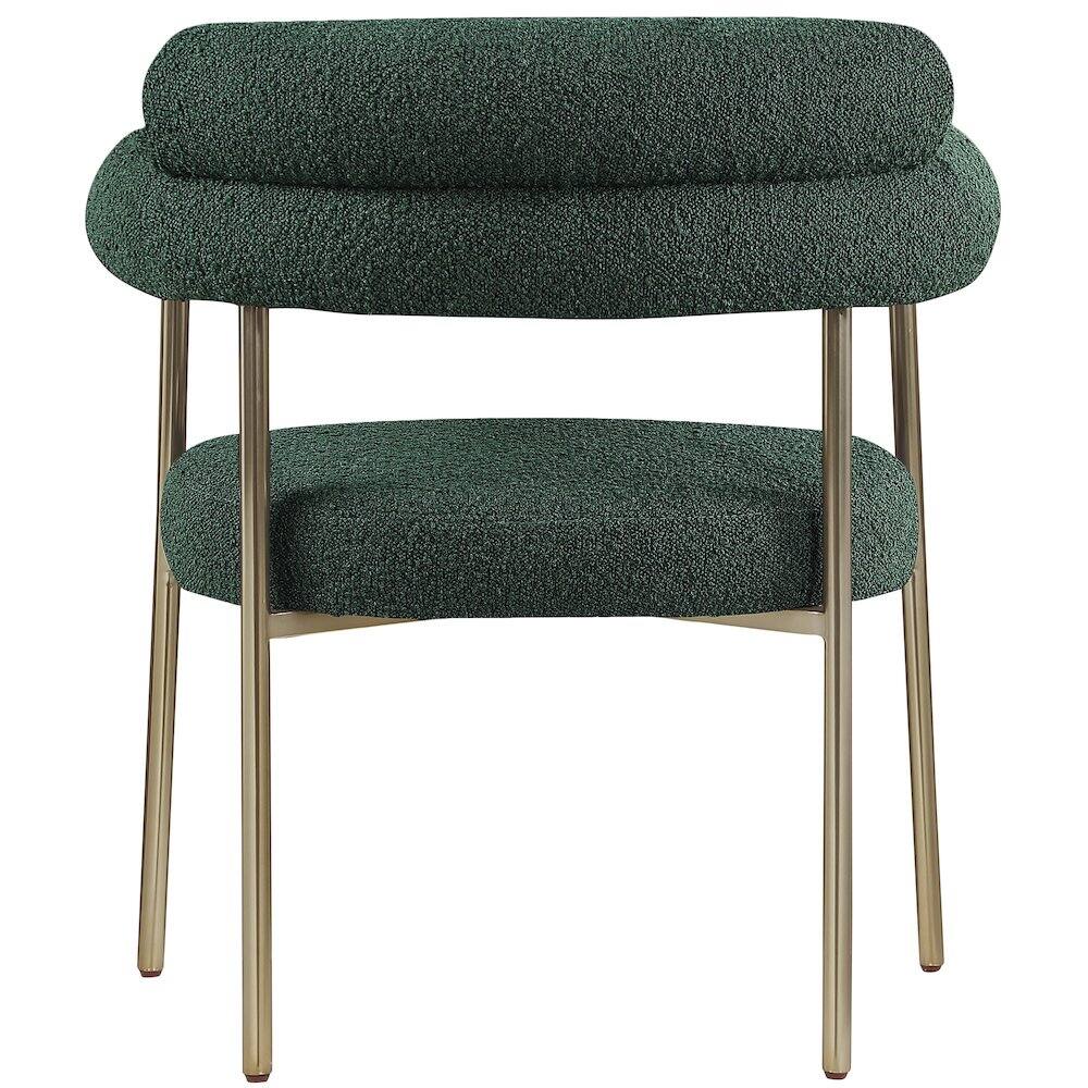 Alt View 1. Meridian Furniture - Blake Green Boucle Fabric Dining Chair, Set of 2 - Green.