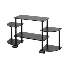 FurniFact - TV stand in Espresso/Black, composite wood, PVC tubes, modern style - Brown